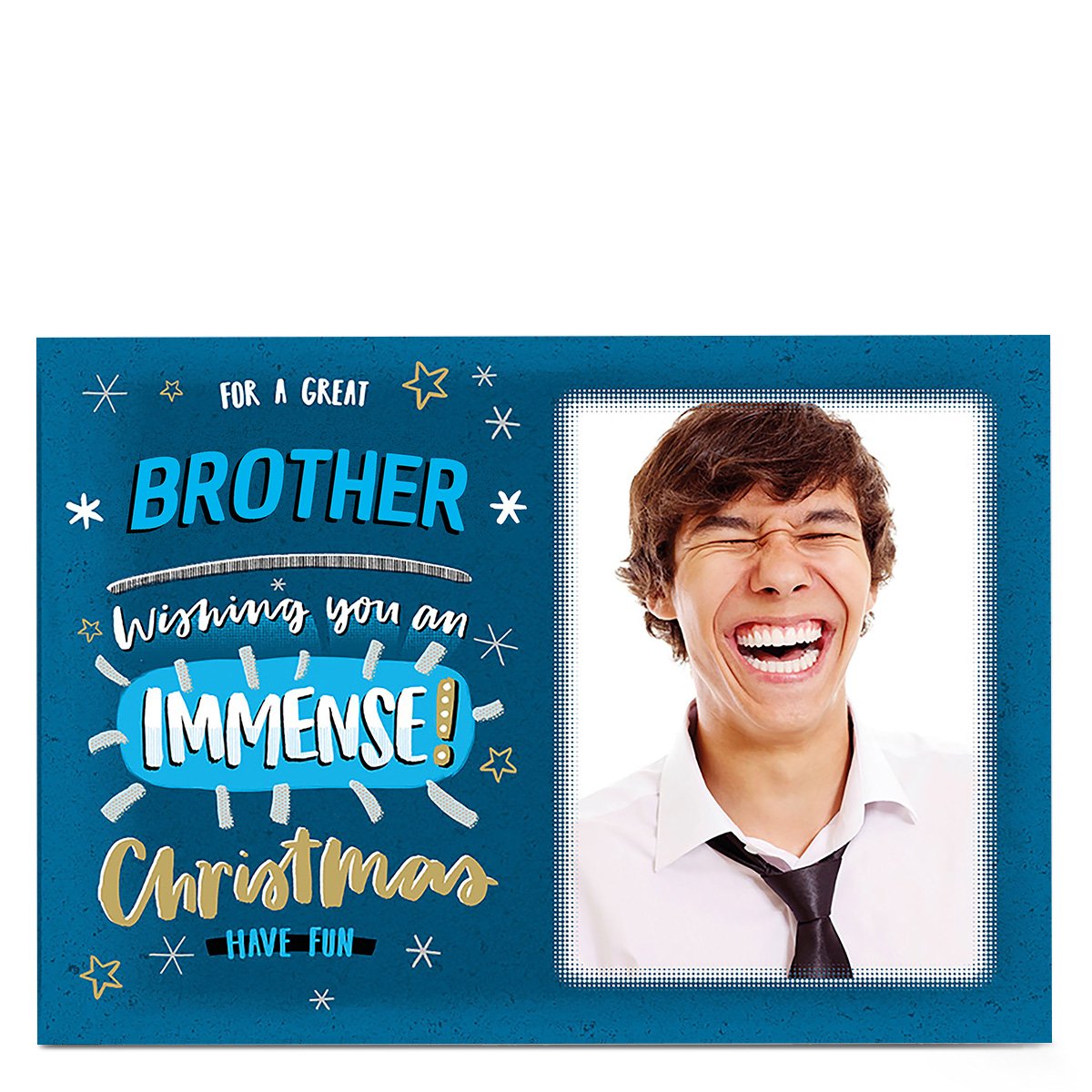 Photo Christmas Card - For A Great Brother