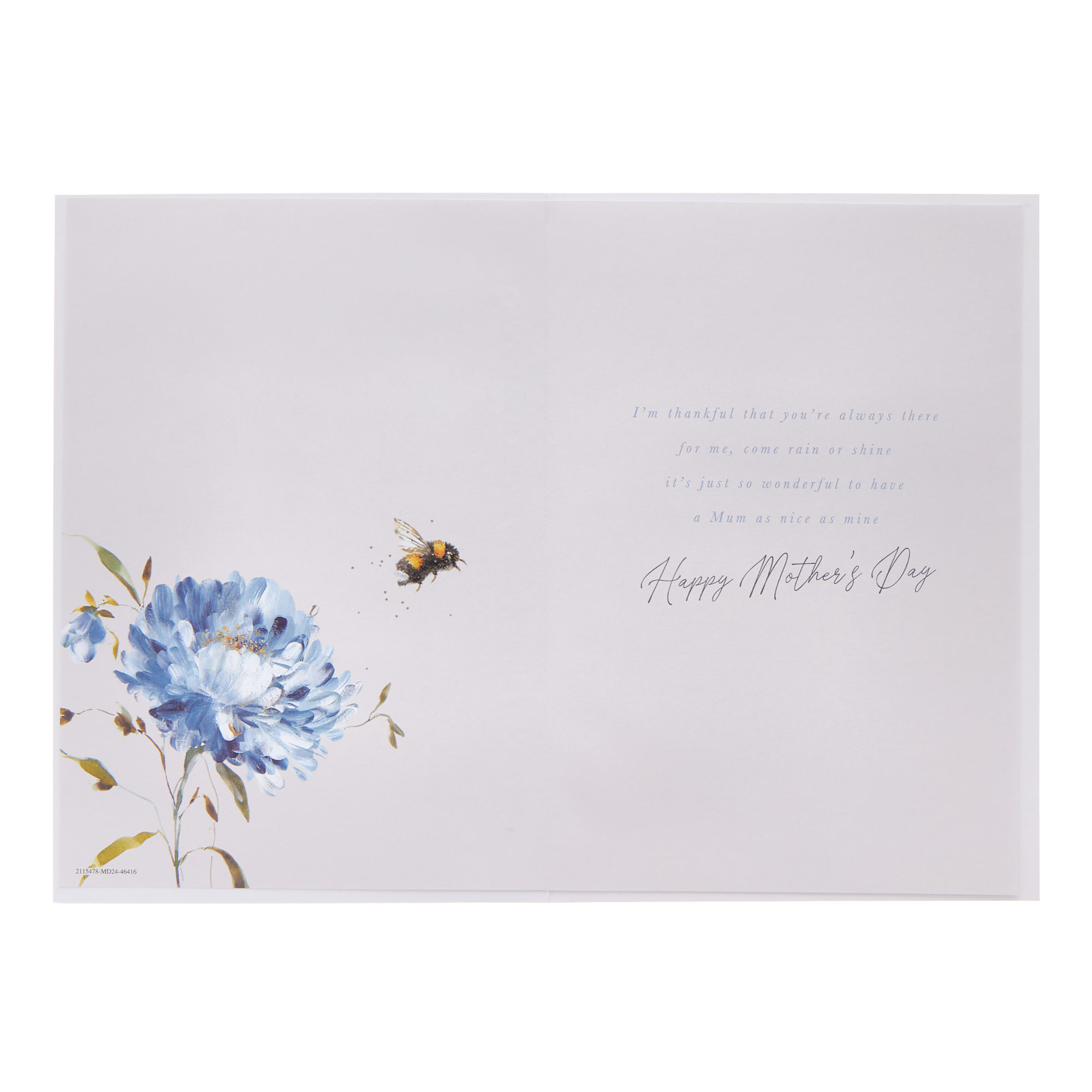 Mum Blue Flowers Mother's Day Card