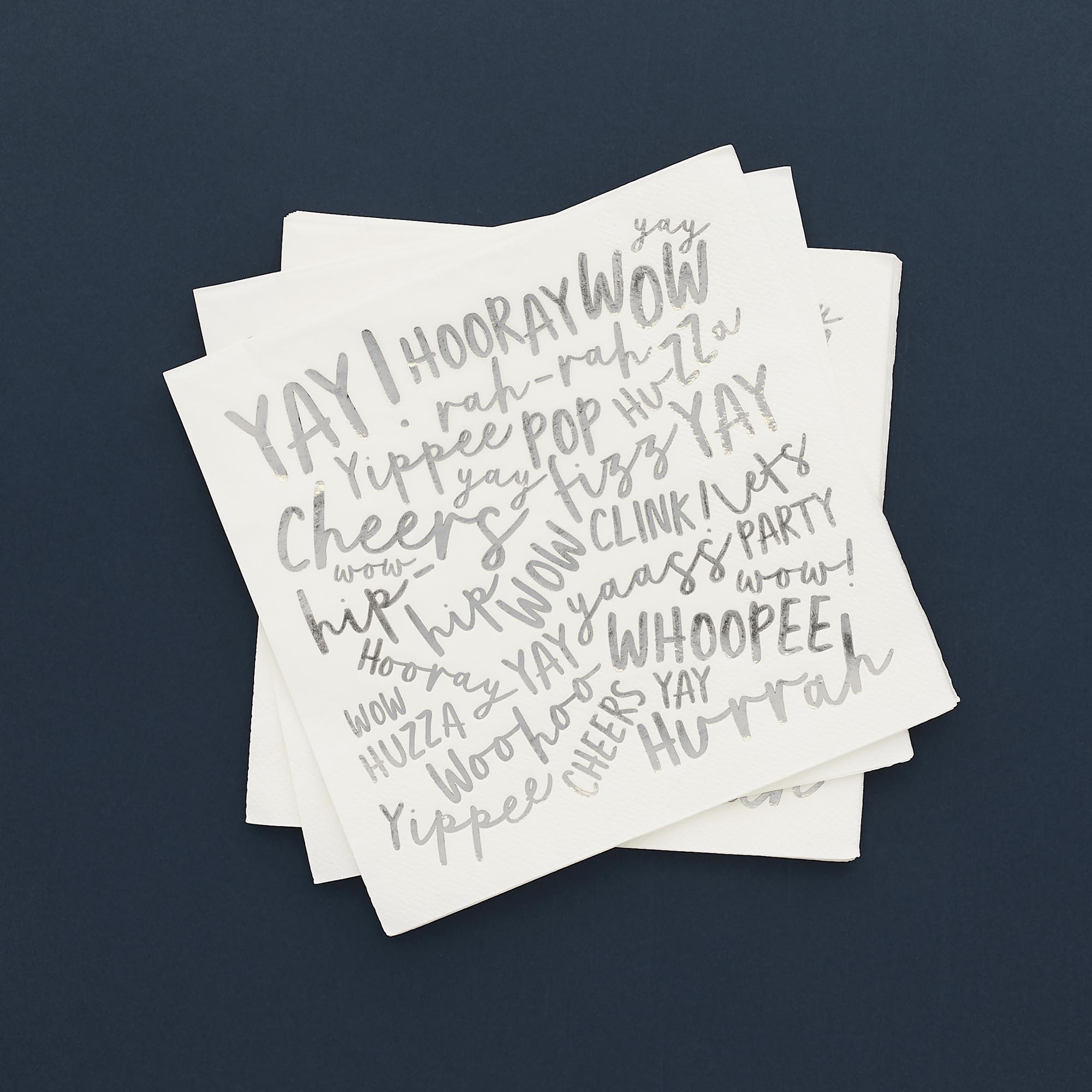 Silver Celebrate Paper Napkins - Pack of 16