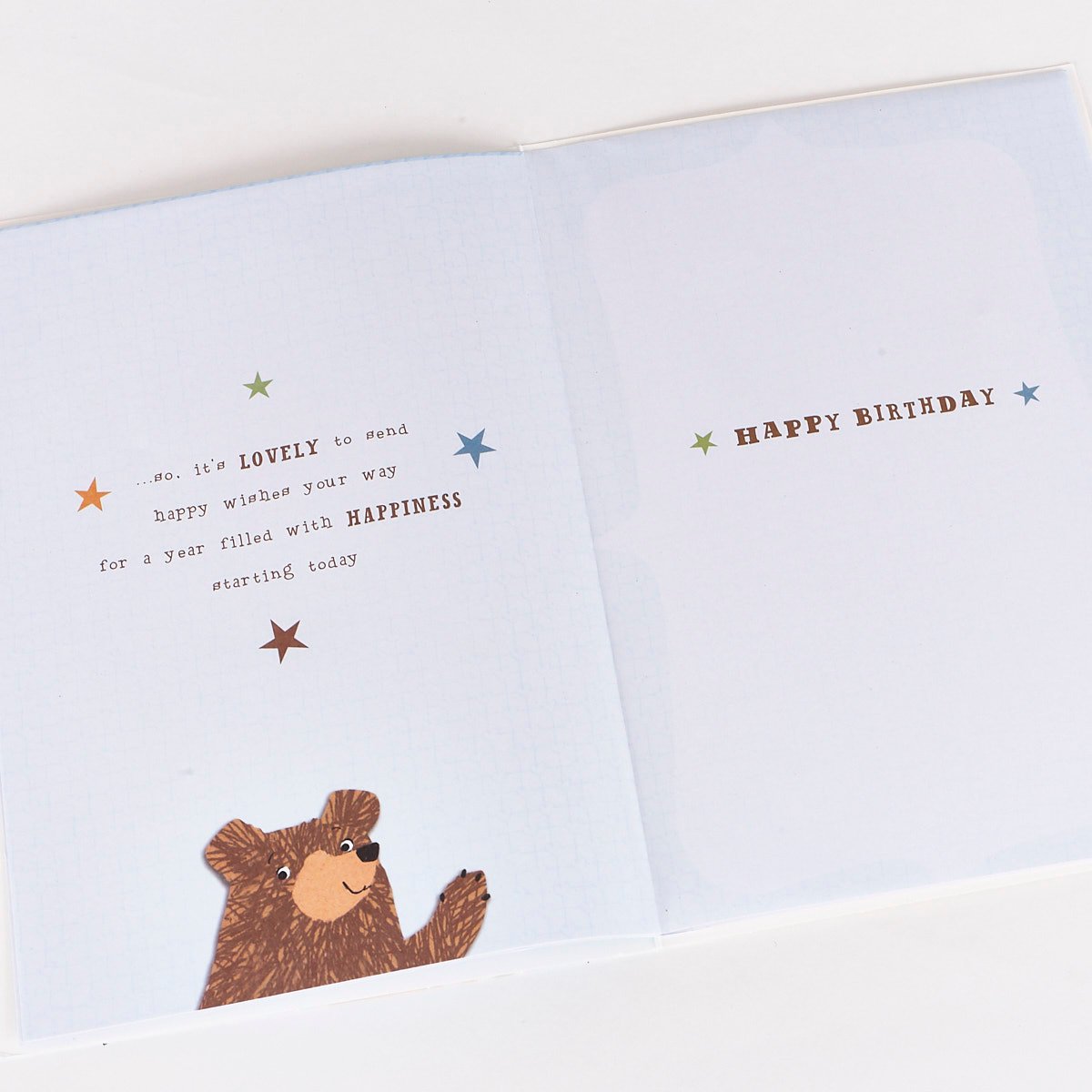 Signature Collection Birthday Card - Grandson Bear Trophy