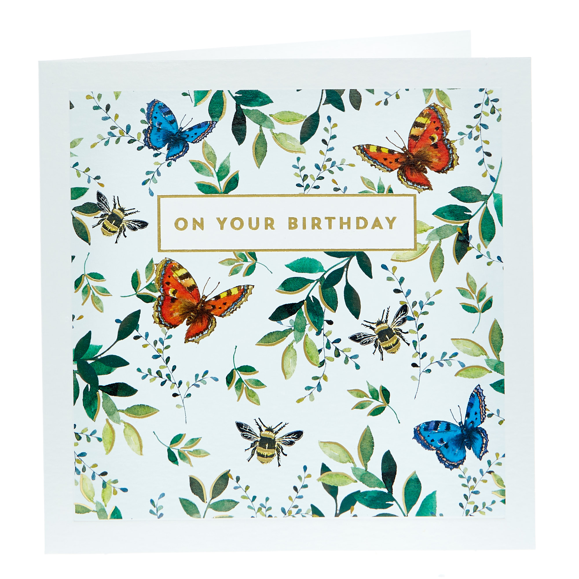 Birthday Card - Butterflies & Bees