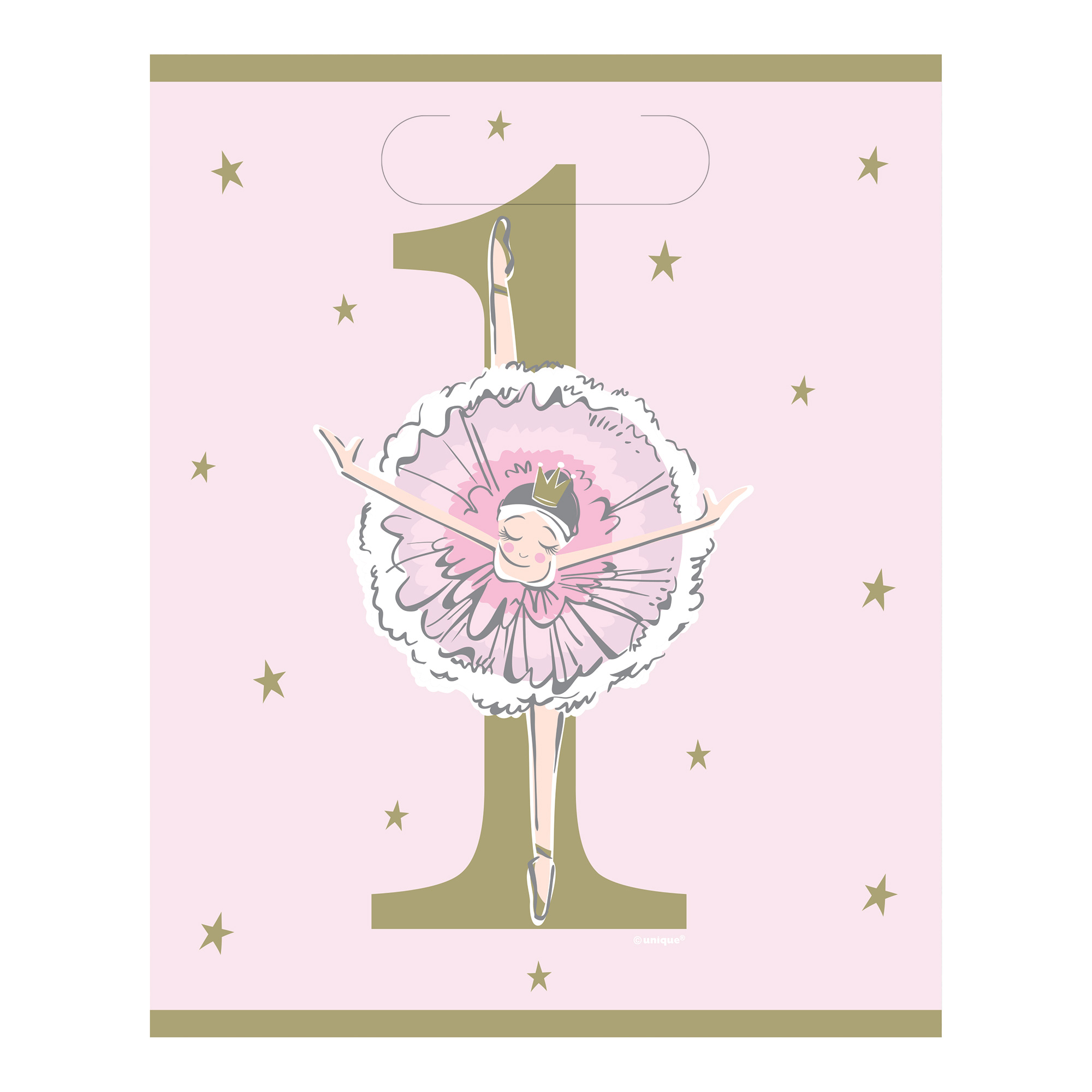 Ballerina 1st Birthday Party Tableware & Decorations - 16 Guests