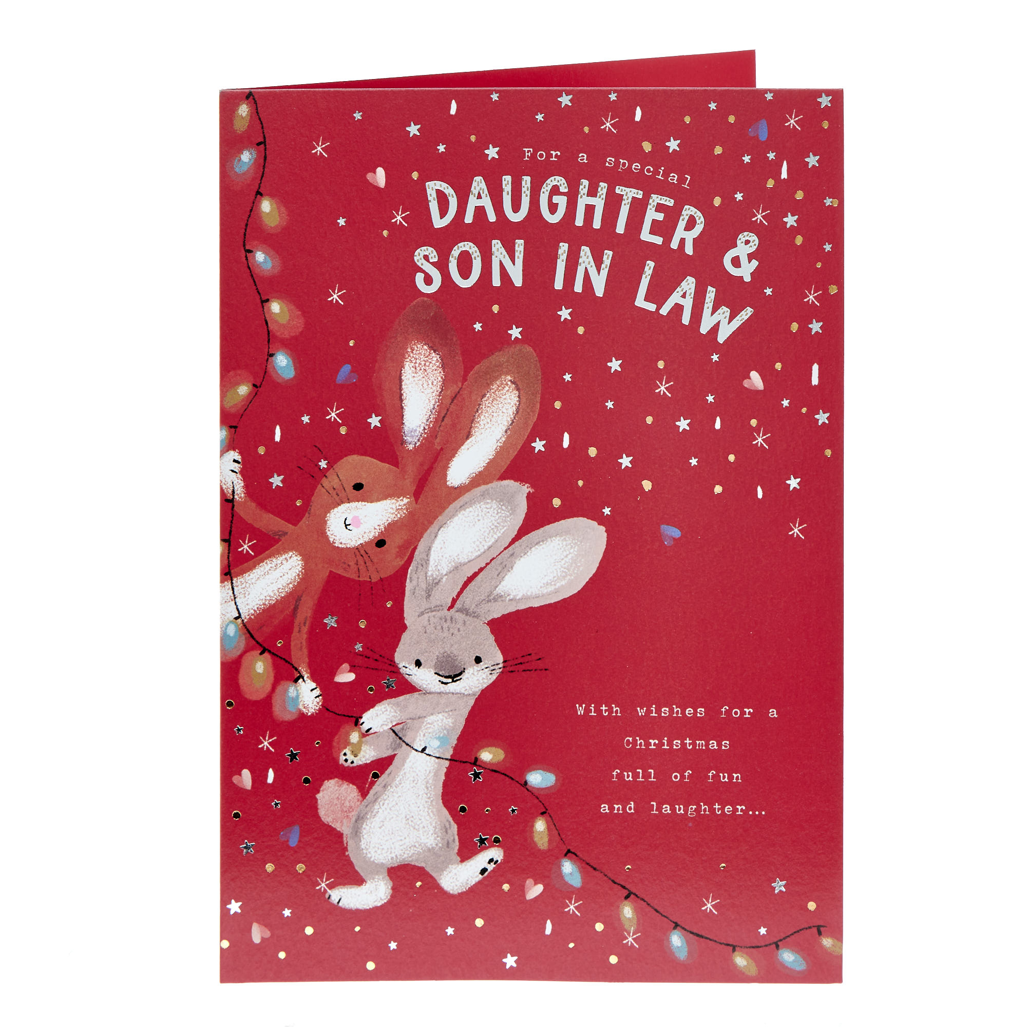 Daughter & Son in Law Bunnies Christmas Card