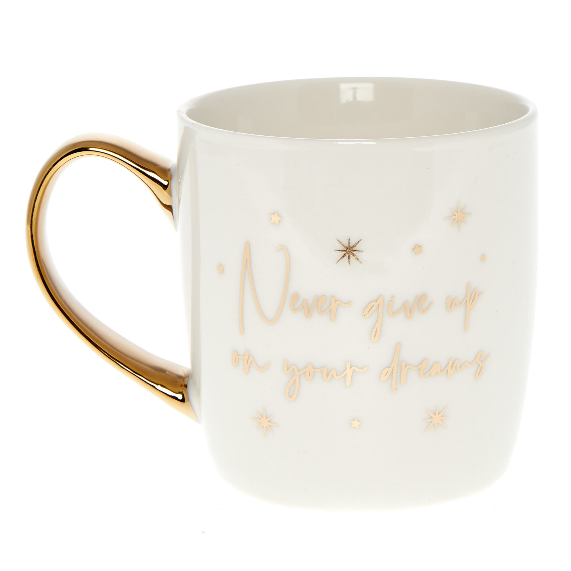 Never Give Up On Your Dreams Mug in a Box