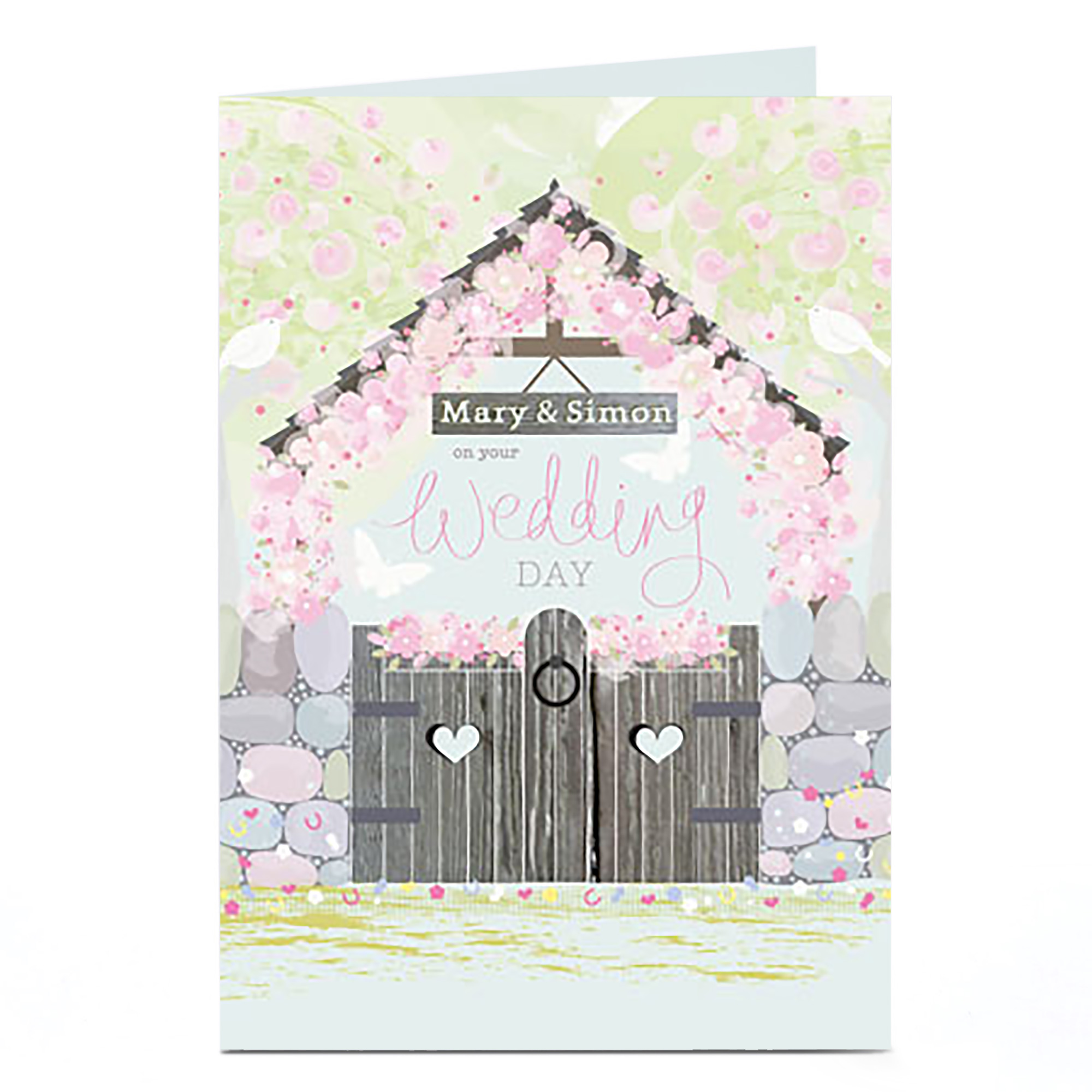 Personalised Wedding Day Card - Church Front