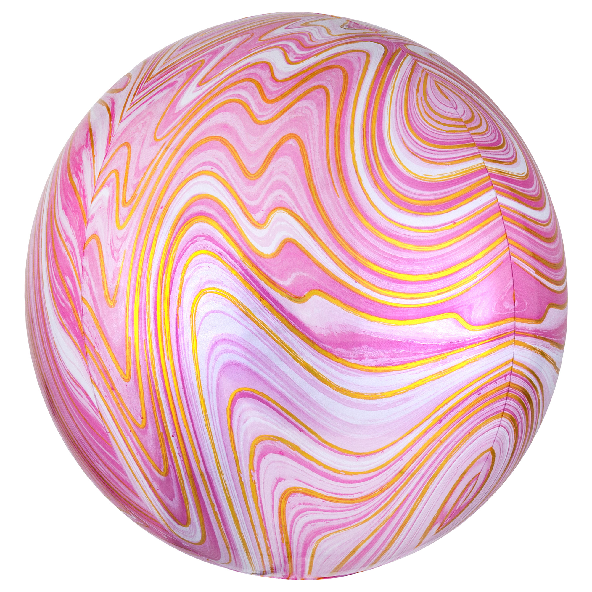 Pink Marble-Effect Foil Orb Balloon 