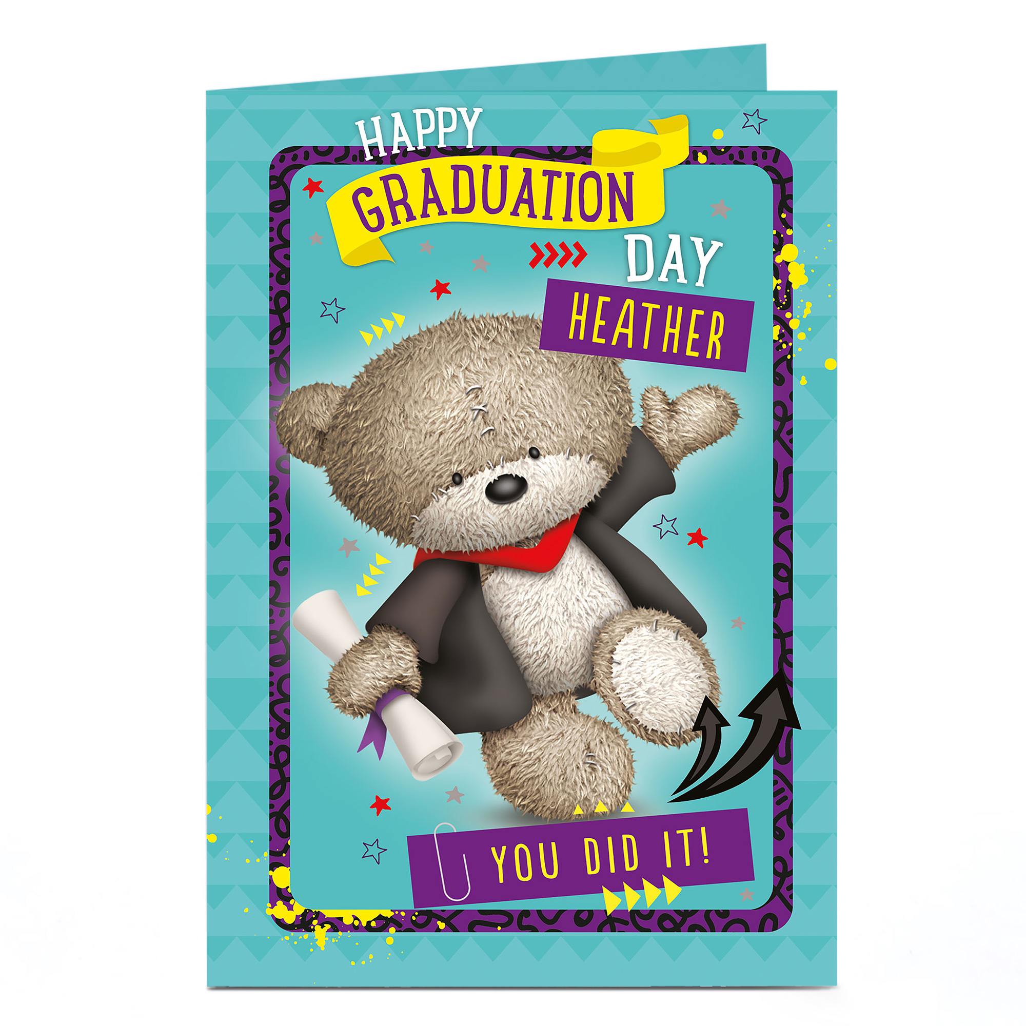 Personalised Hugs Card - Happy Graduation Day!