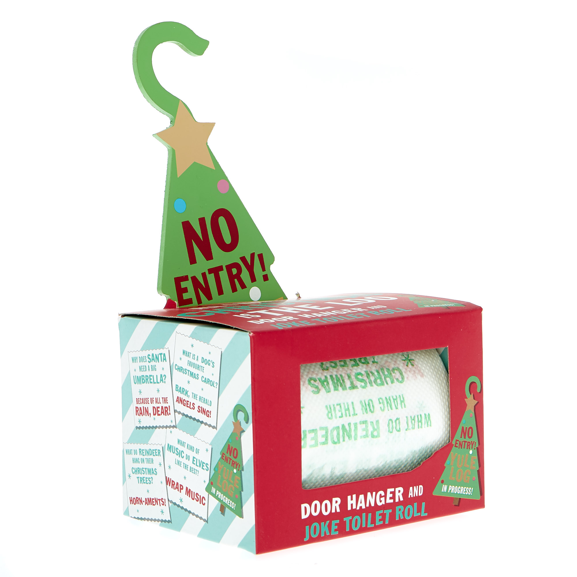 Novelty Christmas Toilet Roll & Door Hanger 