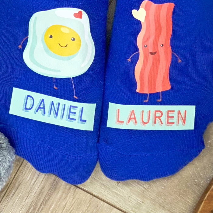 Personalised Bacon & Egg Socks