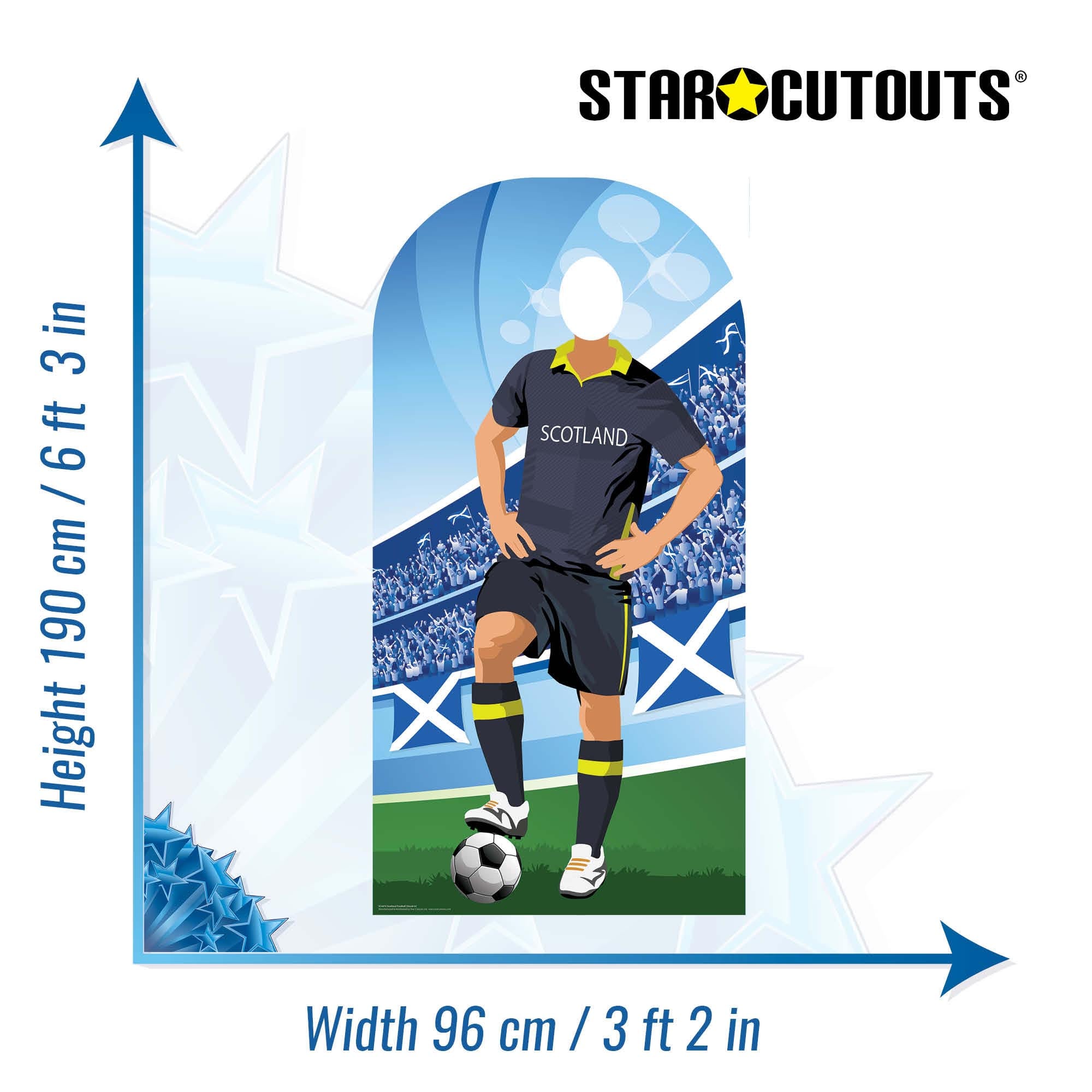 Scotland World Cup Football Stand In Cardboard Cutout 