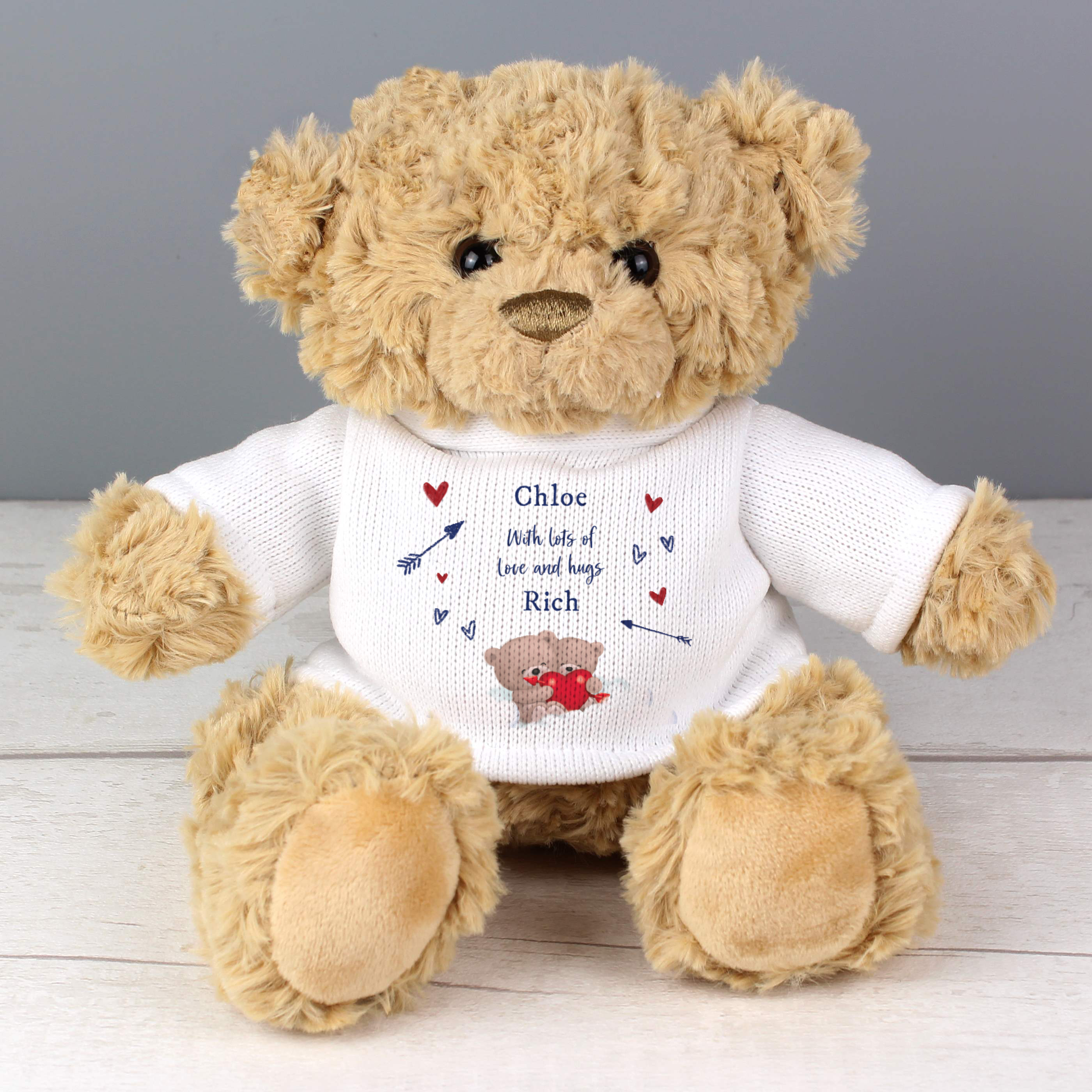 Personalised Love & Hugs Teddy Bear