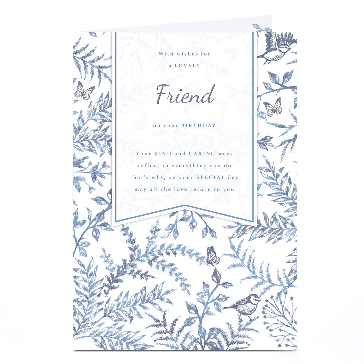 Personalised Birthday Card - With Wishes Friend