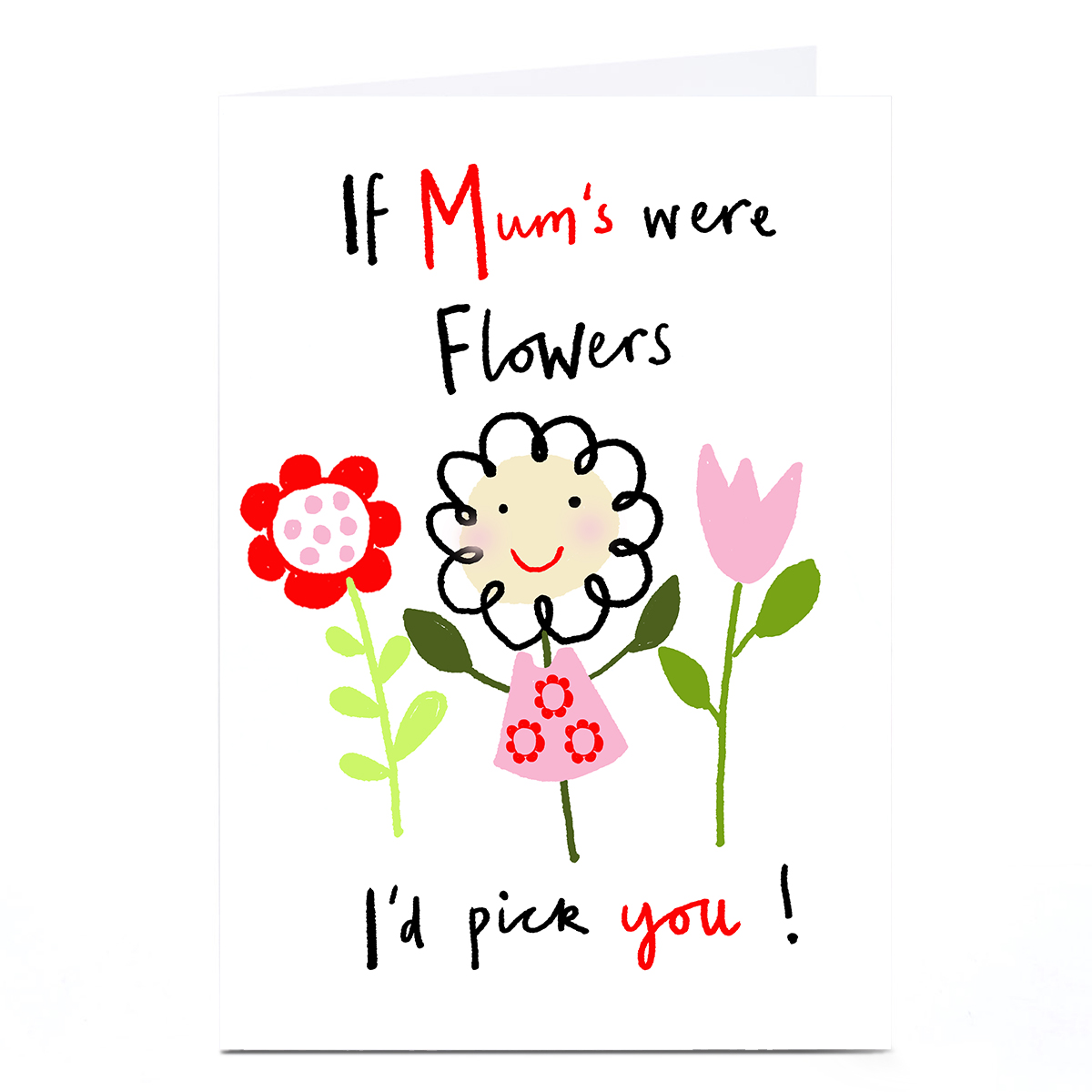 Personalised Lindsay Kirby Mother's Day Card - Mum Flowers