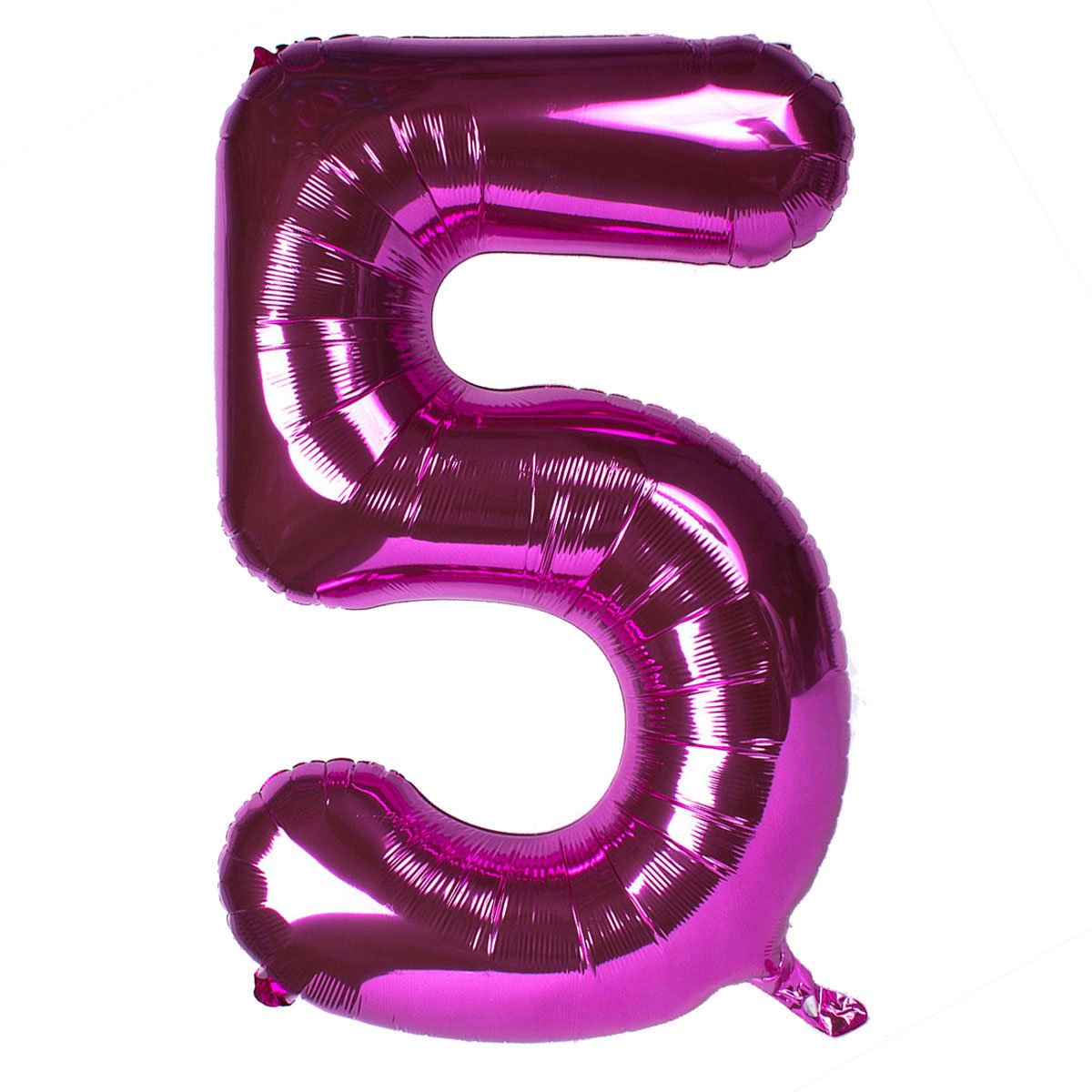 Pink Number 5 Foil Giant Helium Balloon - Uninflated