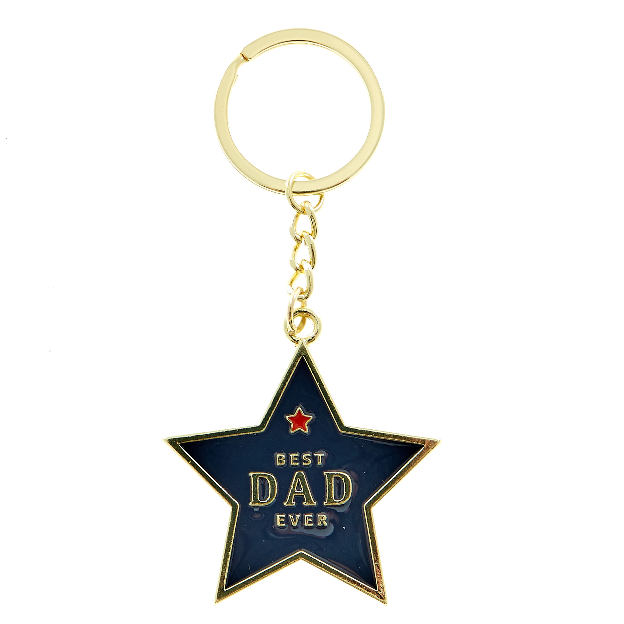 Best Dad Ever Star Keyring