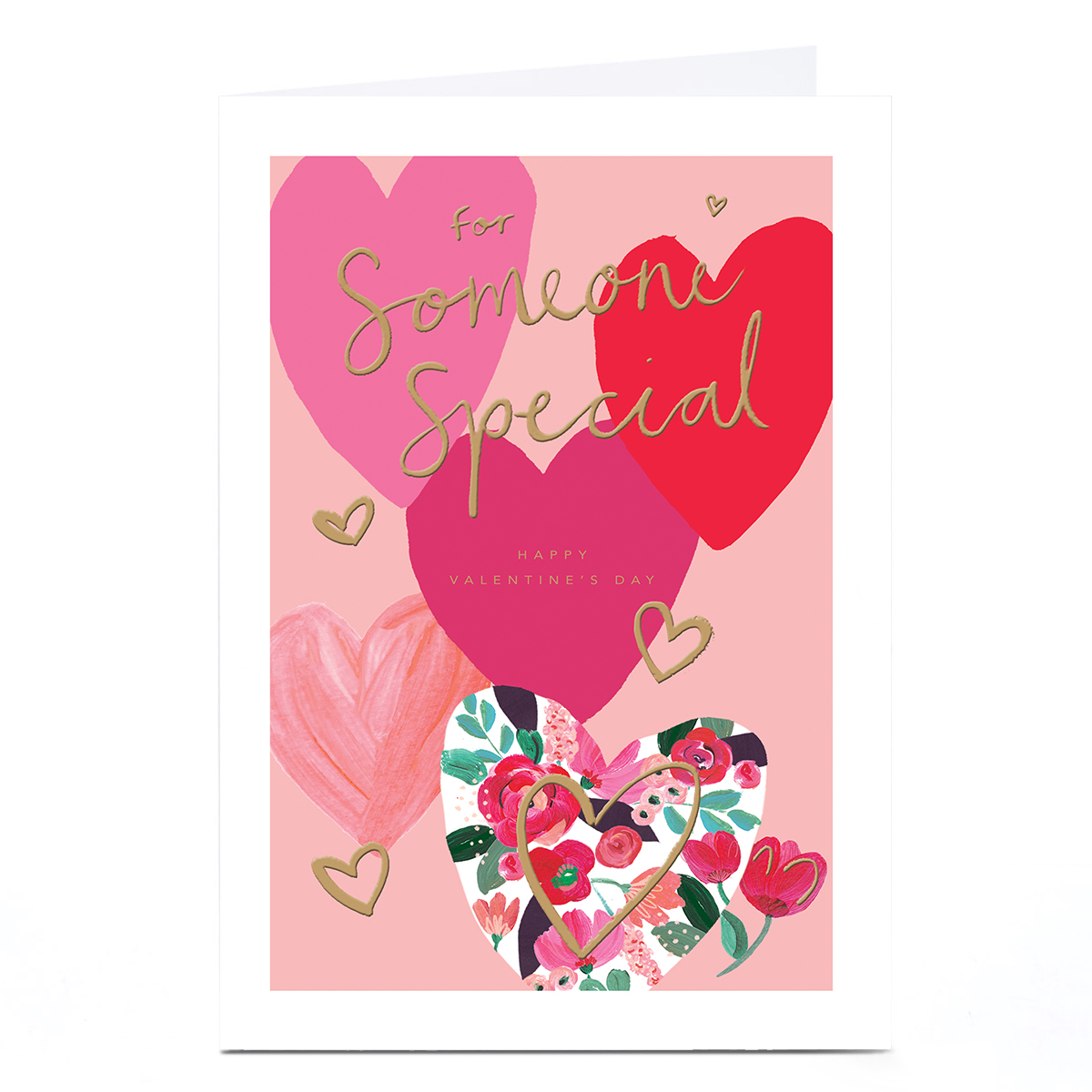 Personalised Valentine's Day Card - Hearts on Hearts, Someone Special