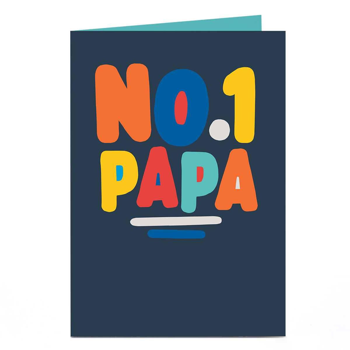 Birthday Card - Bright Bubble Writing No. 1, Papa