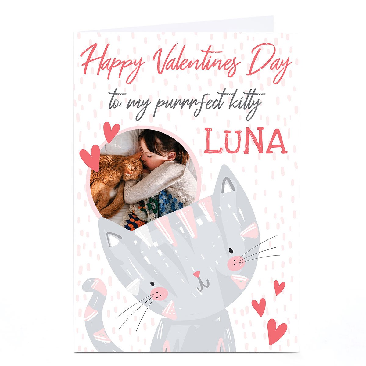Photo Juniper & Rose Valentine's Day Card - To The Cat, Pink