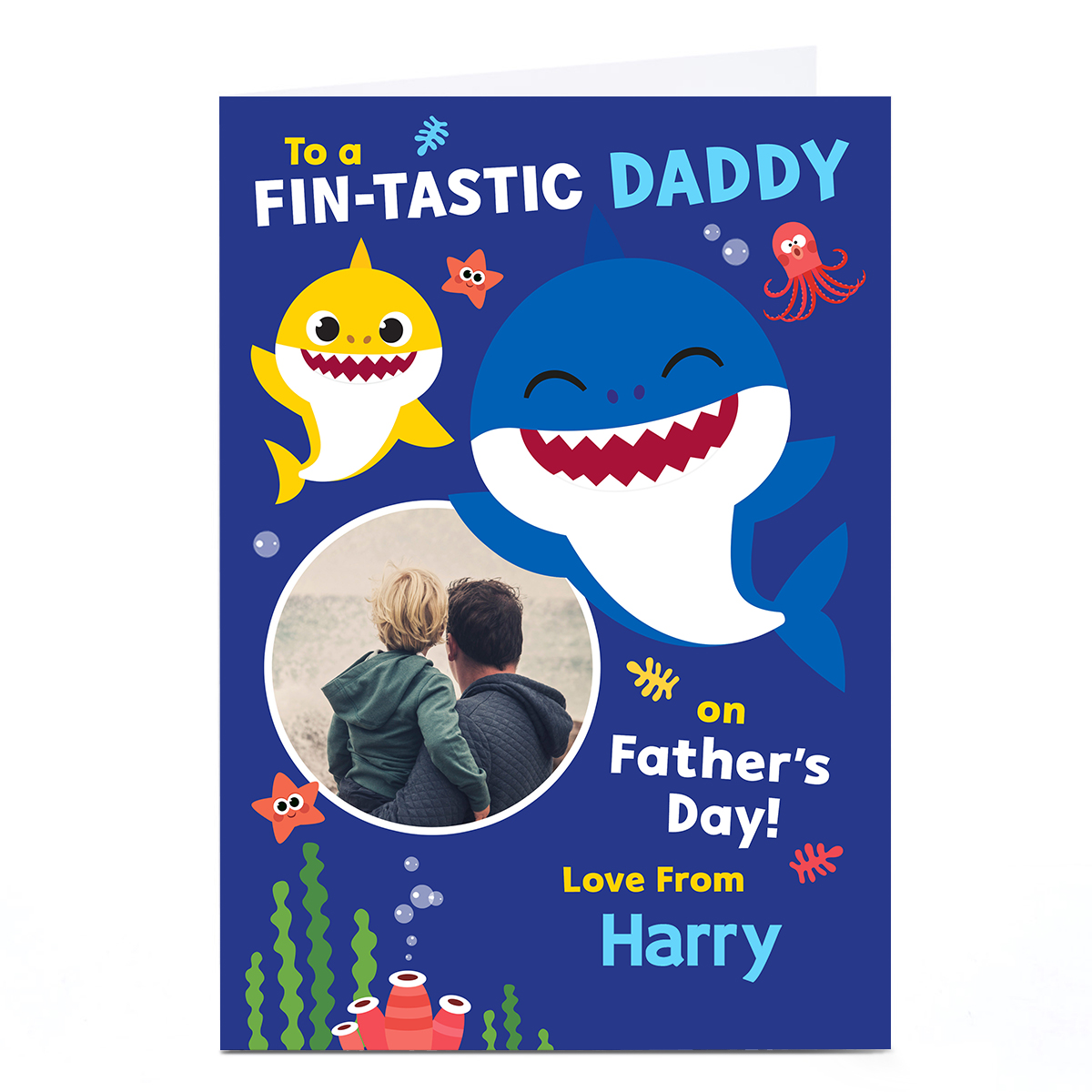 Photo Baby Shark Father's Day Card - Fin-Tastic Daddy