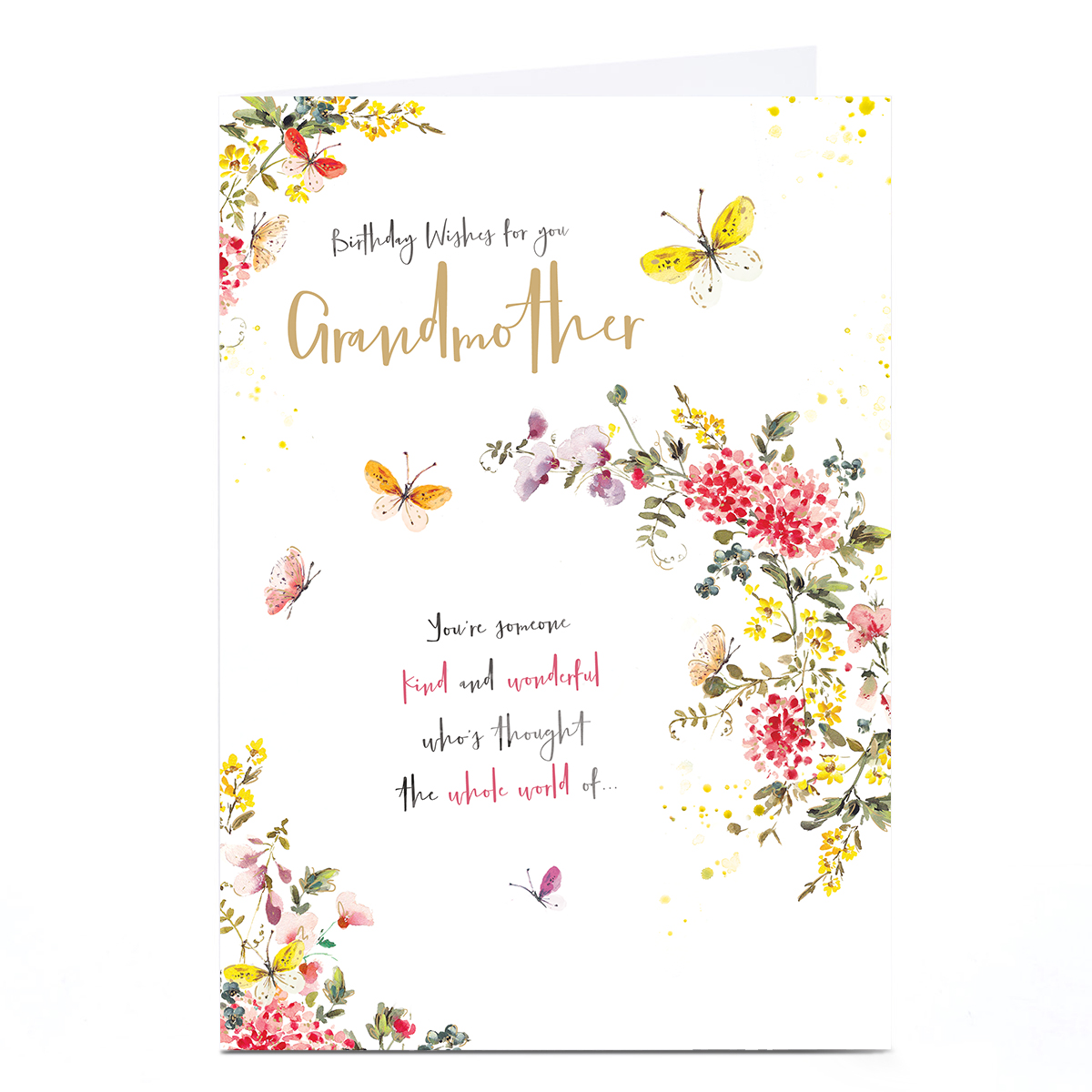 Birthday Card - Kind and Wonderful, Grandmother