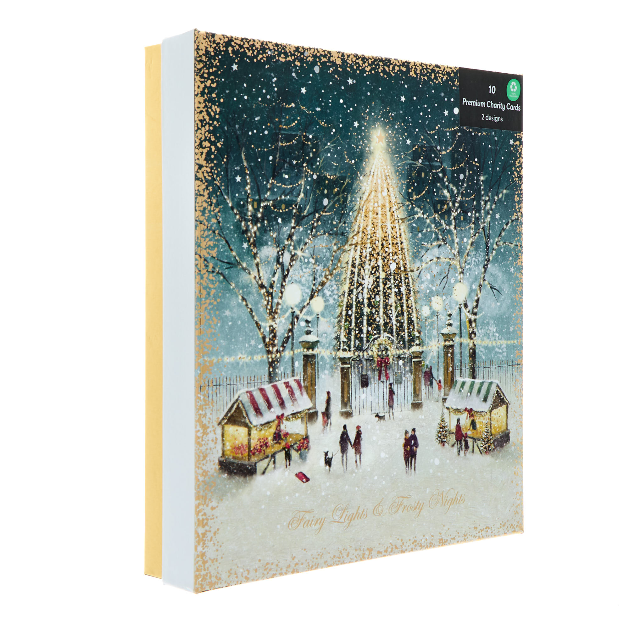 10 Premium Boxed Charity Christmas Cards - Winter Market (2 Designs)