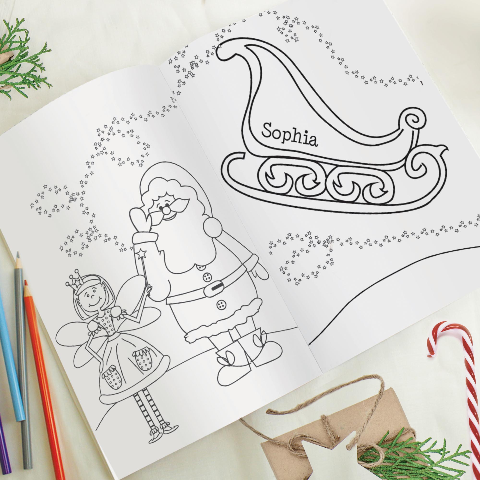 Personalised It's Christmas Fairy Colouring Book