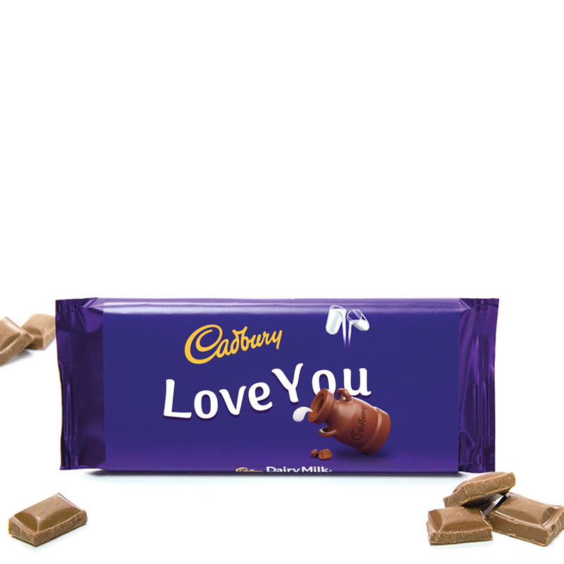 110g Cadbury Dairy Milk Chocolate Bar - Love You