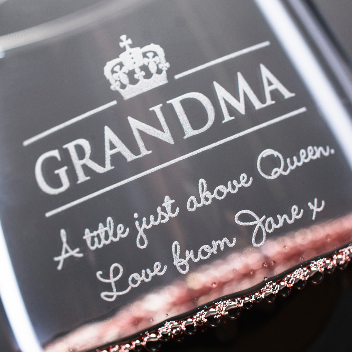 Personalised Wine Glass - Grandma Crown