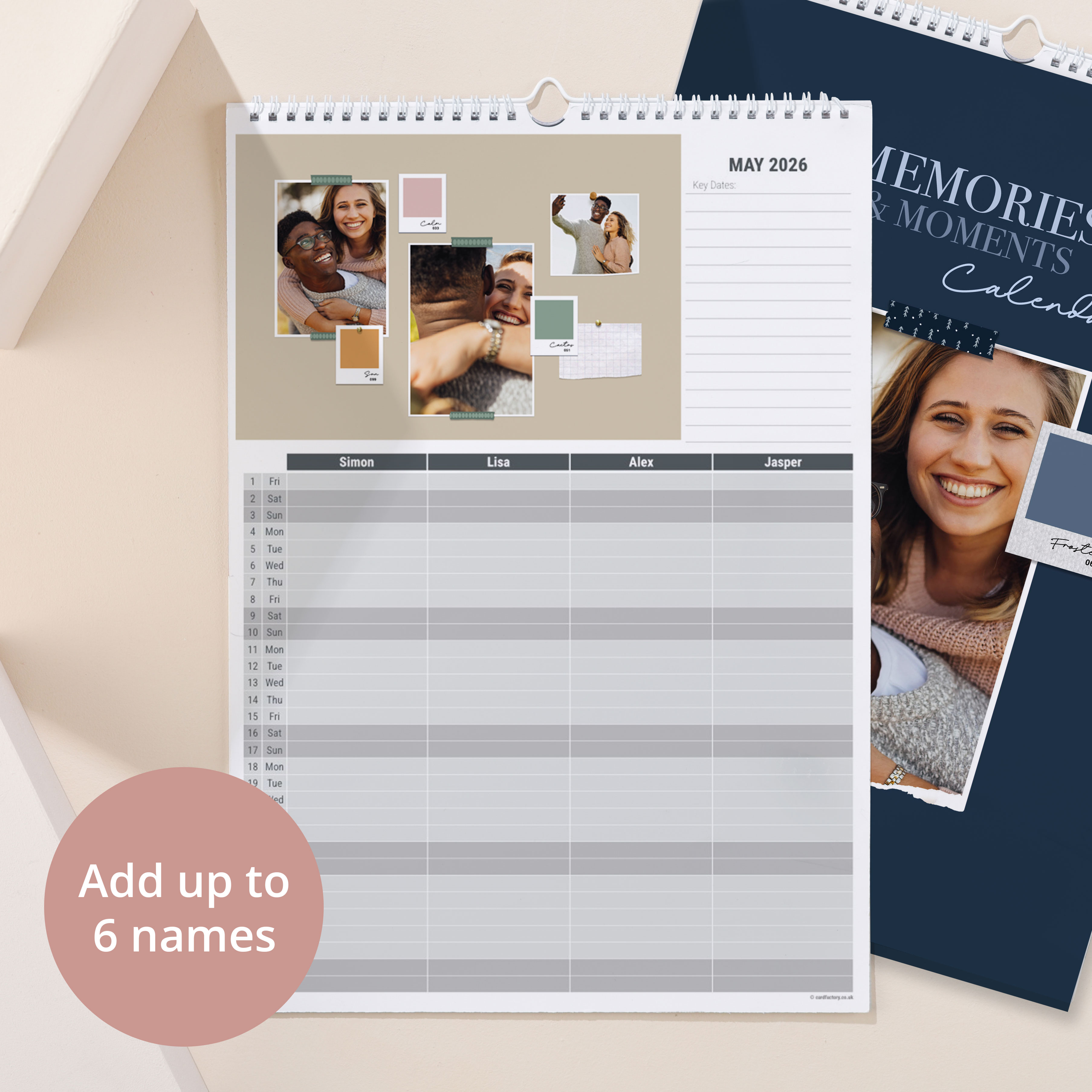 Photo Upload Polaroid Planner Calendar
