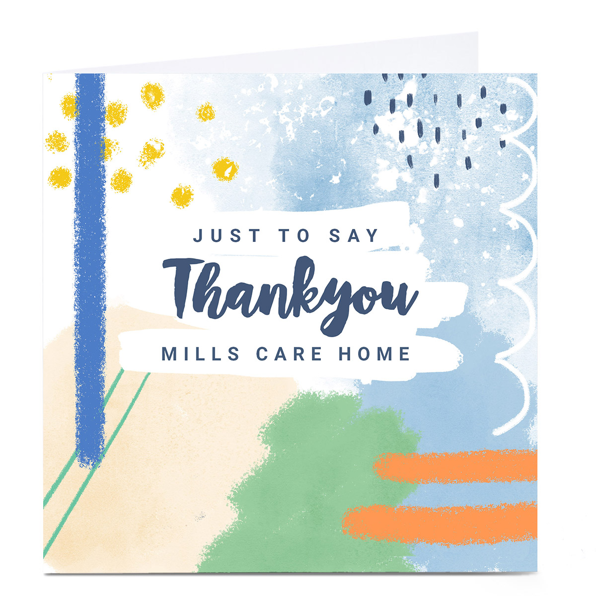 Personalised Little Mono Thank You Card - Just To Say