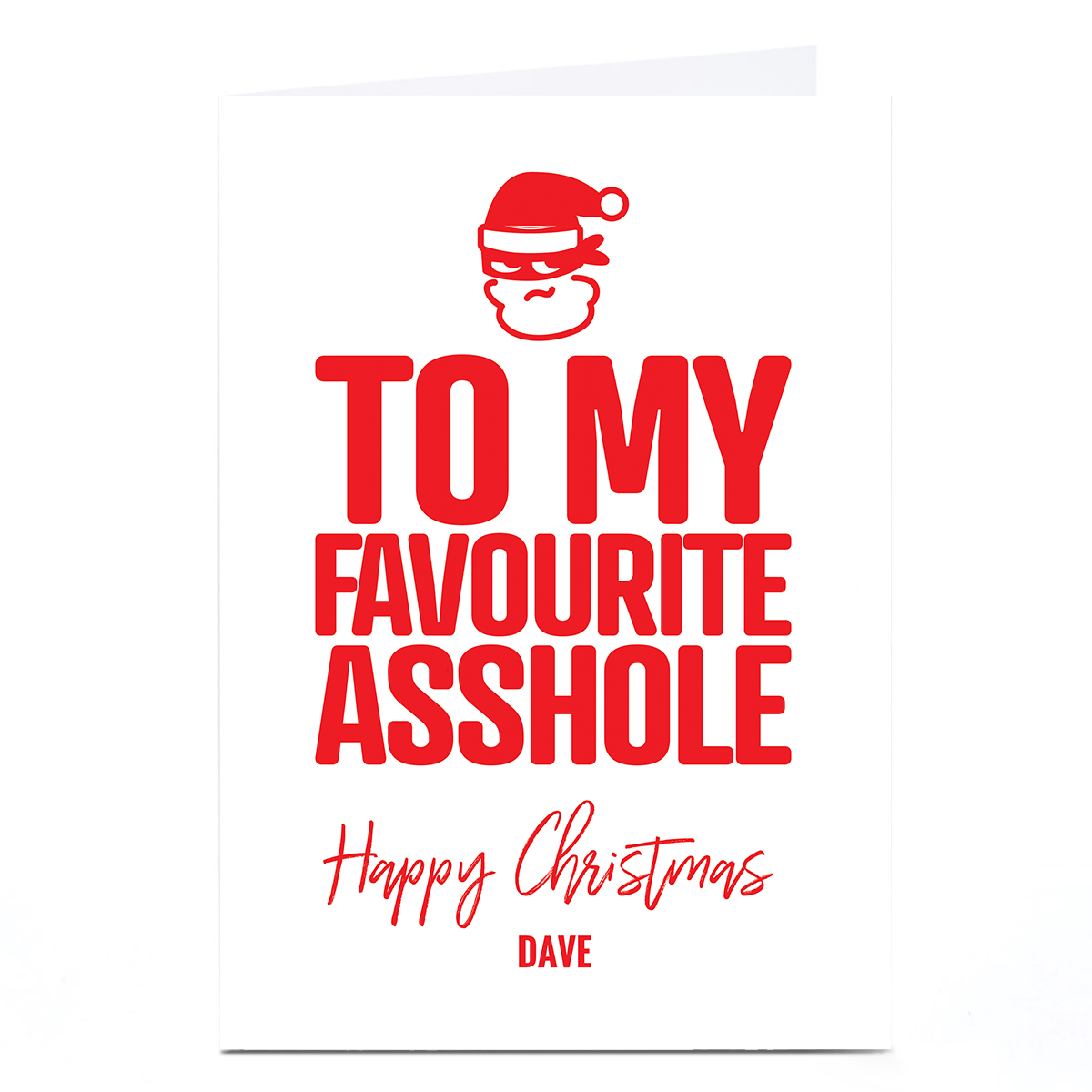 Personalised Punk Christmas Card - To My Favourite