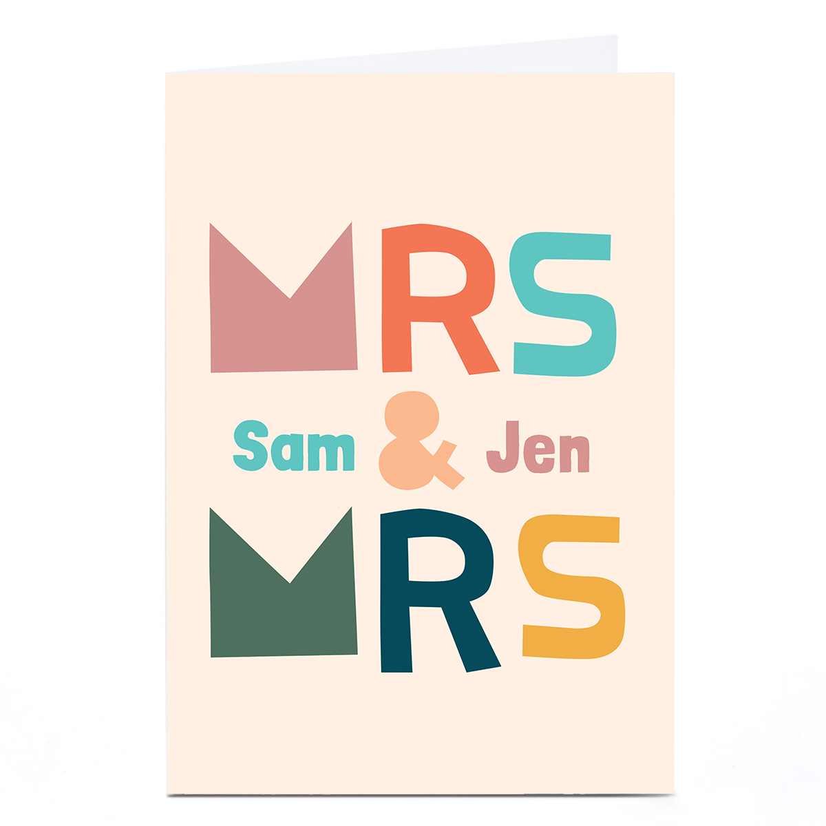Personalised Hello Munki Wedding Card - Mrs & Mrs