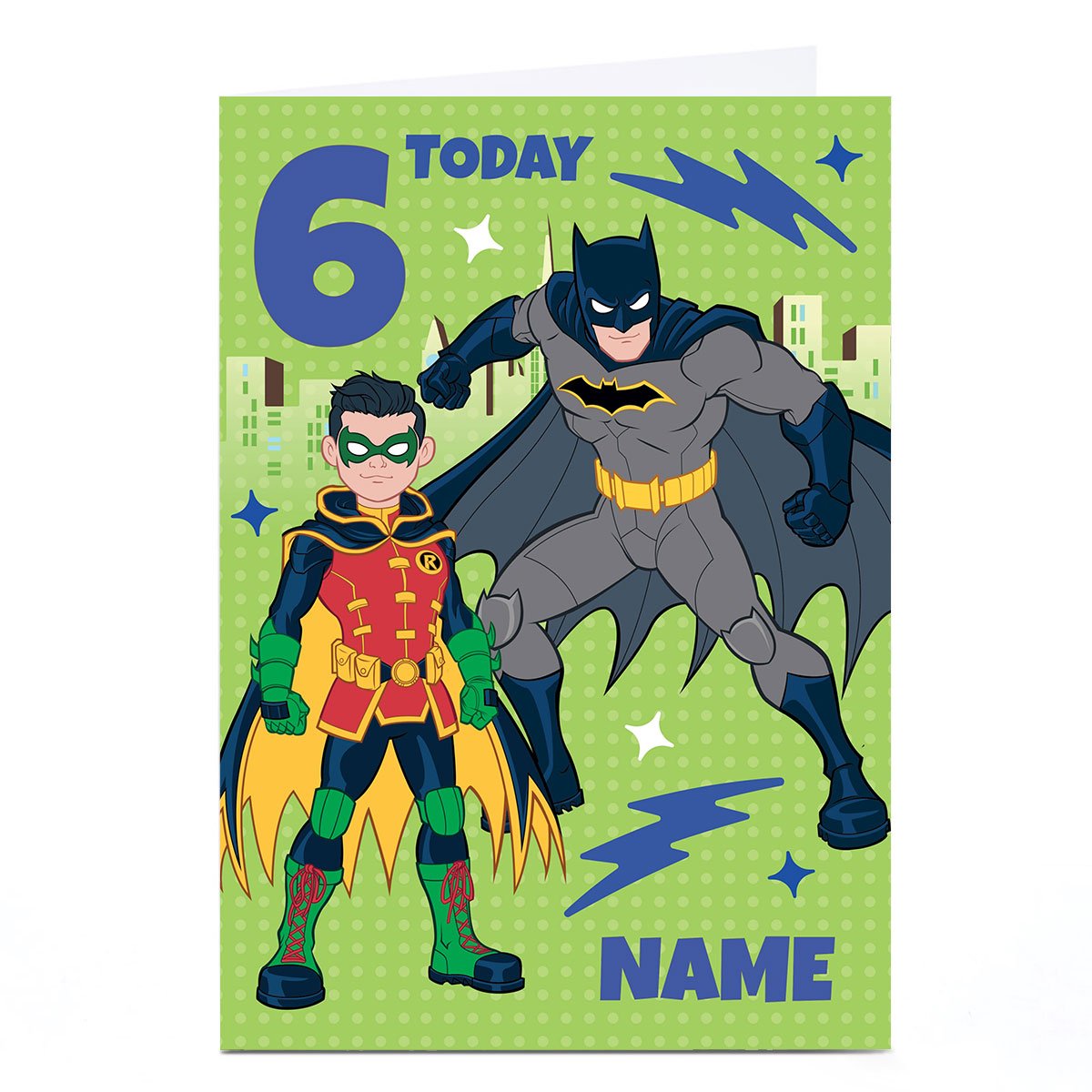 Personalised Birthday Card - Batman Age and Name
