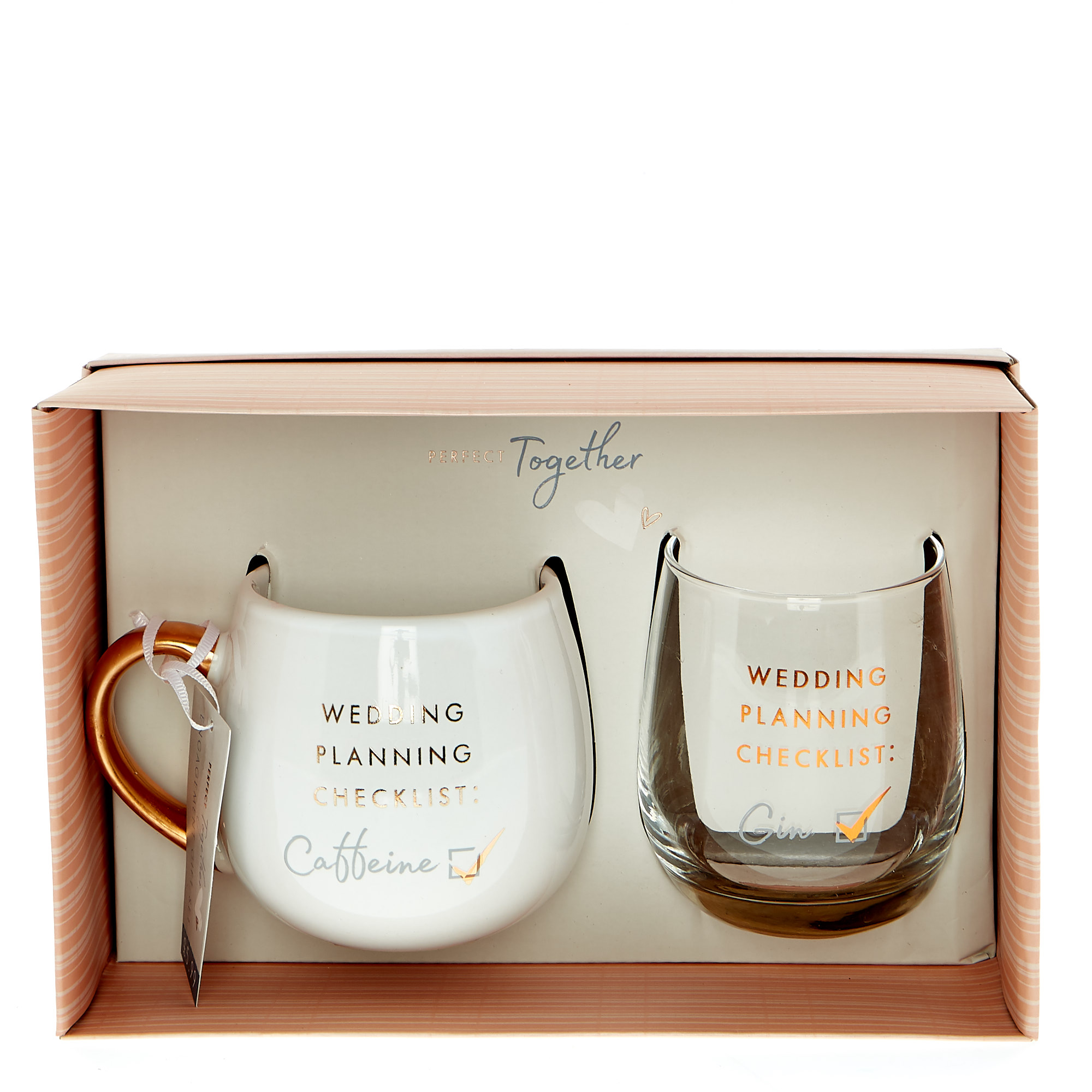 Perfect Together Engagement Glass & Mug Set