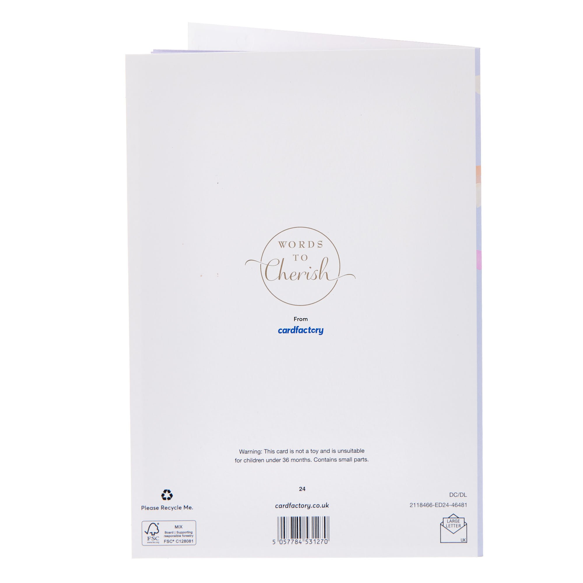Pastel Hearts & Special Message Wife Anniversary Card
