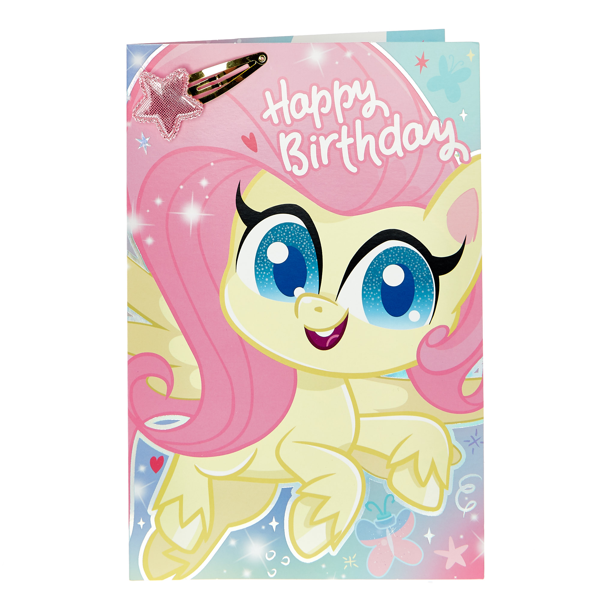 My Little Pony Birthday Card With Hair Slide