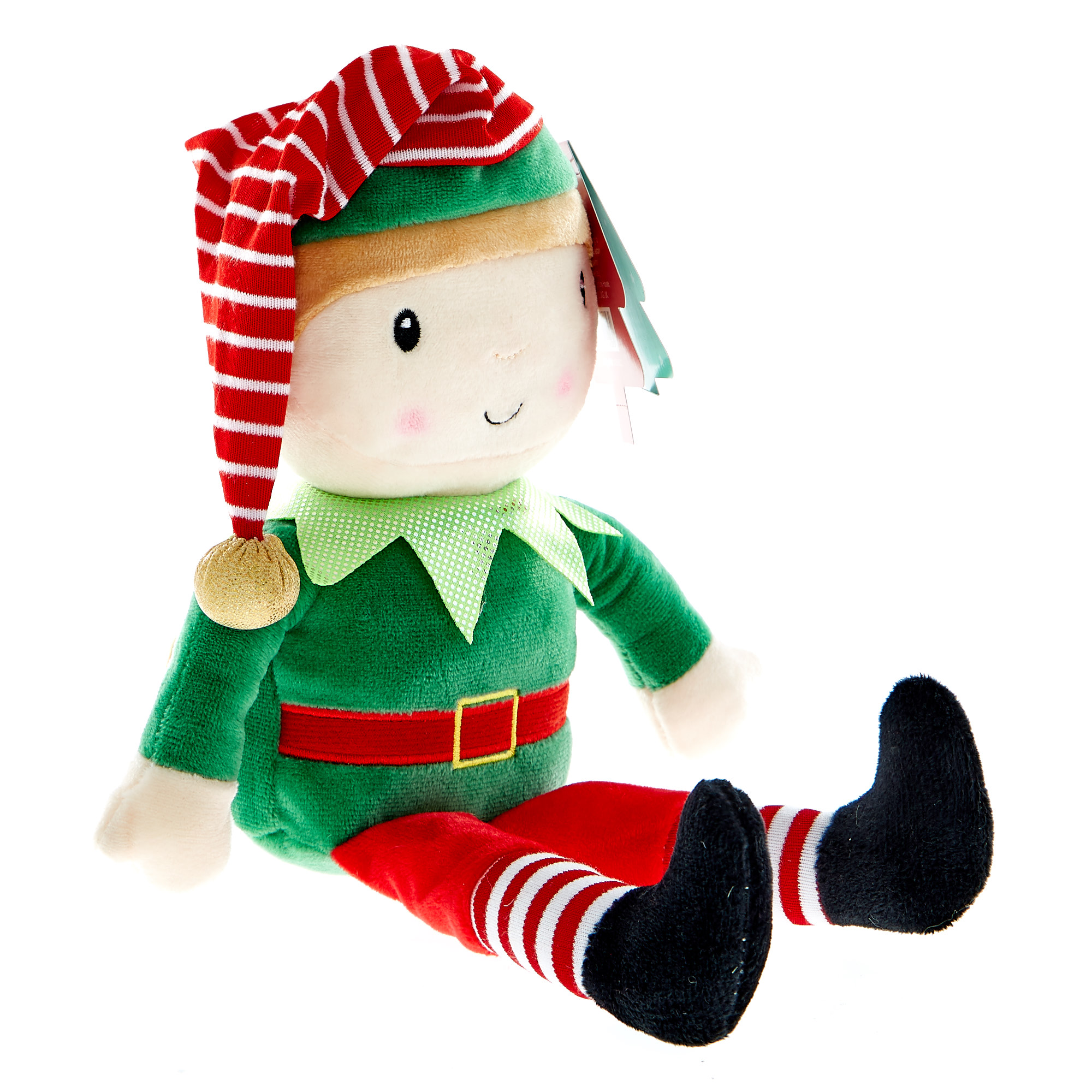 Elf Boy Christmas Soft Toy 