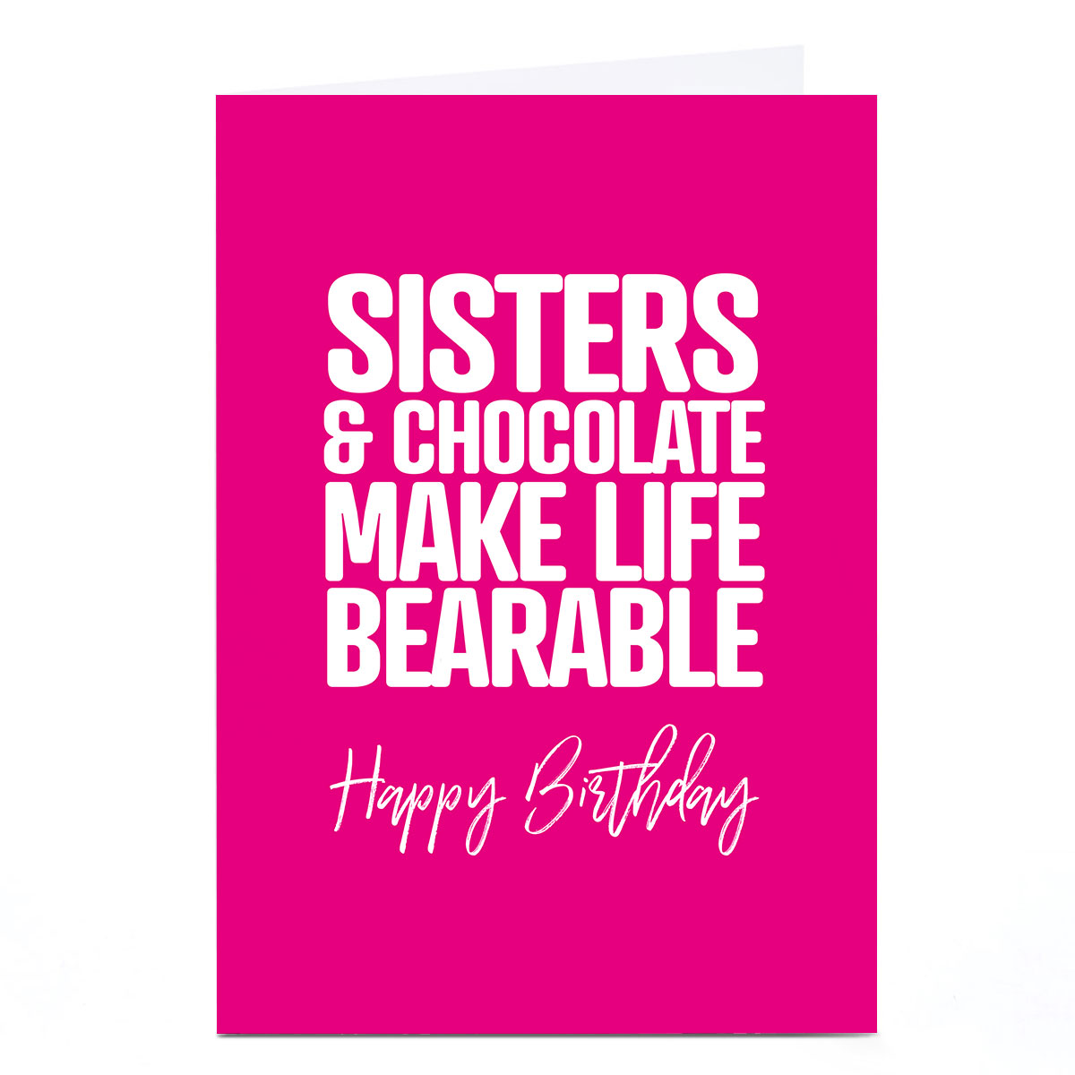 Personalised Punk Birthday Card - Sisters & Chocolate