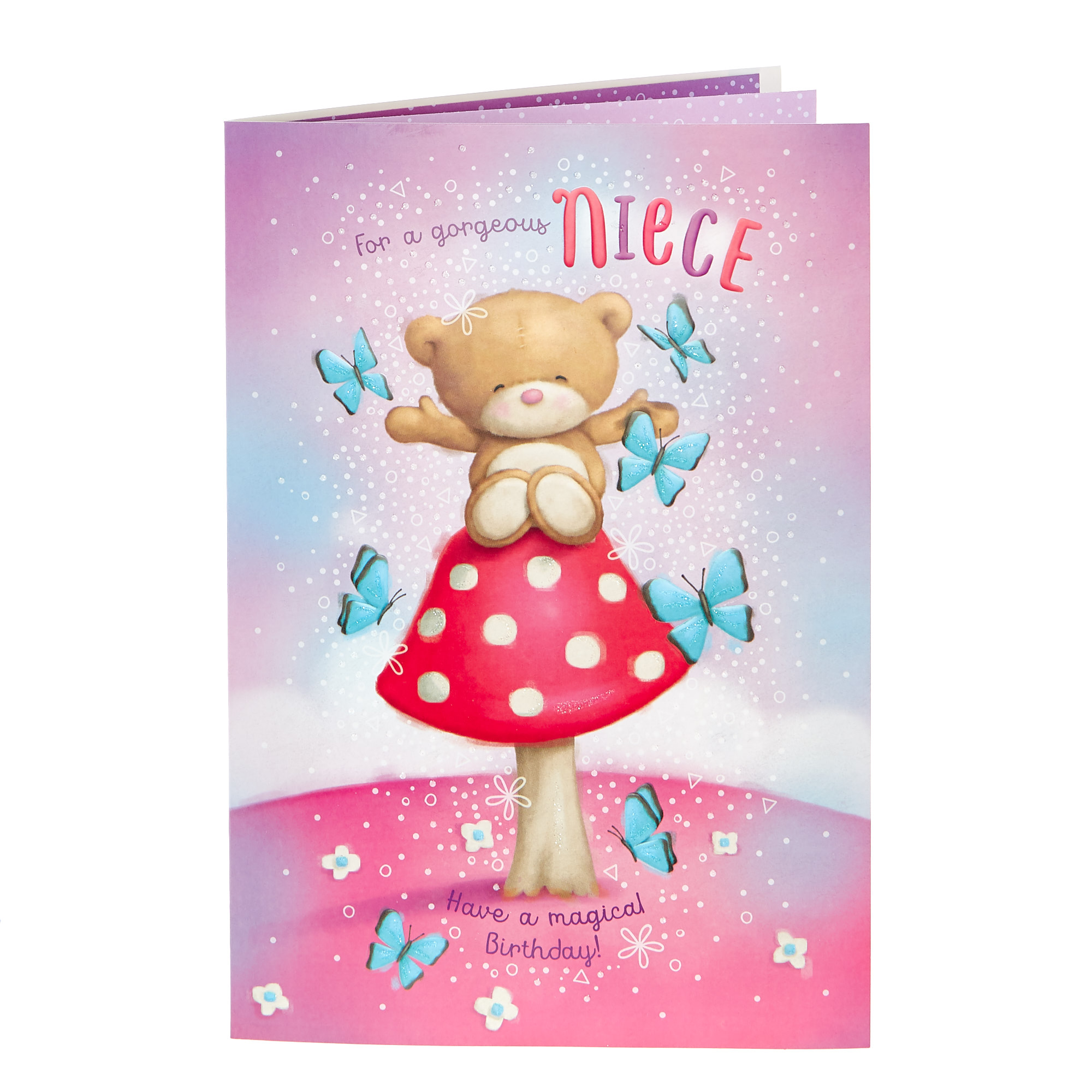 Hugs Bear Birthday Card - Gorgeous Niece 