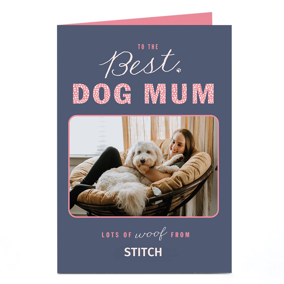Photo Birthday Card - The Best Dog Mum