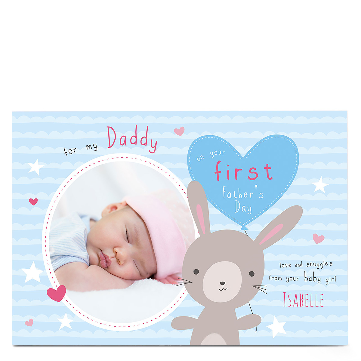 Photo Father's Day Card - On Your First Father's Day, Girl