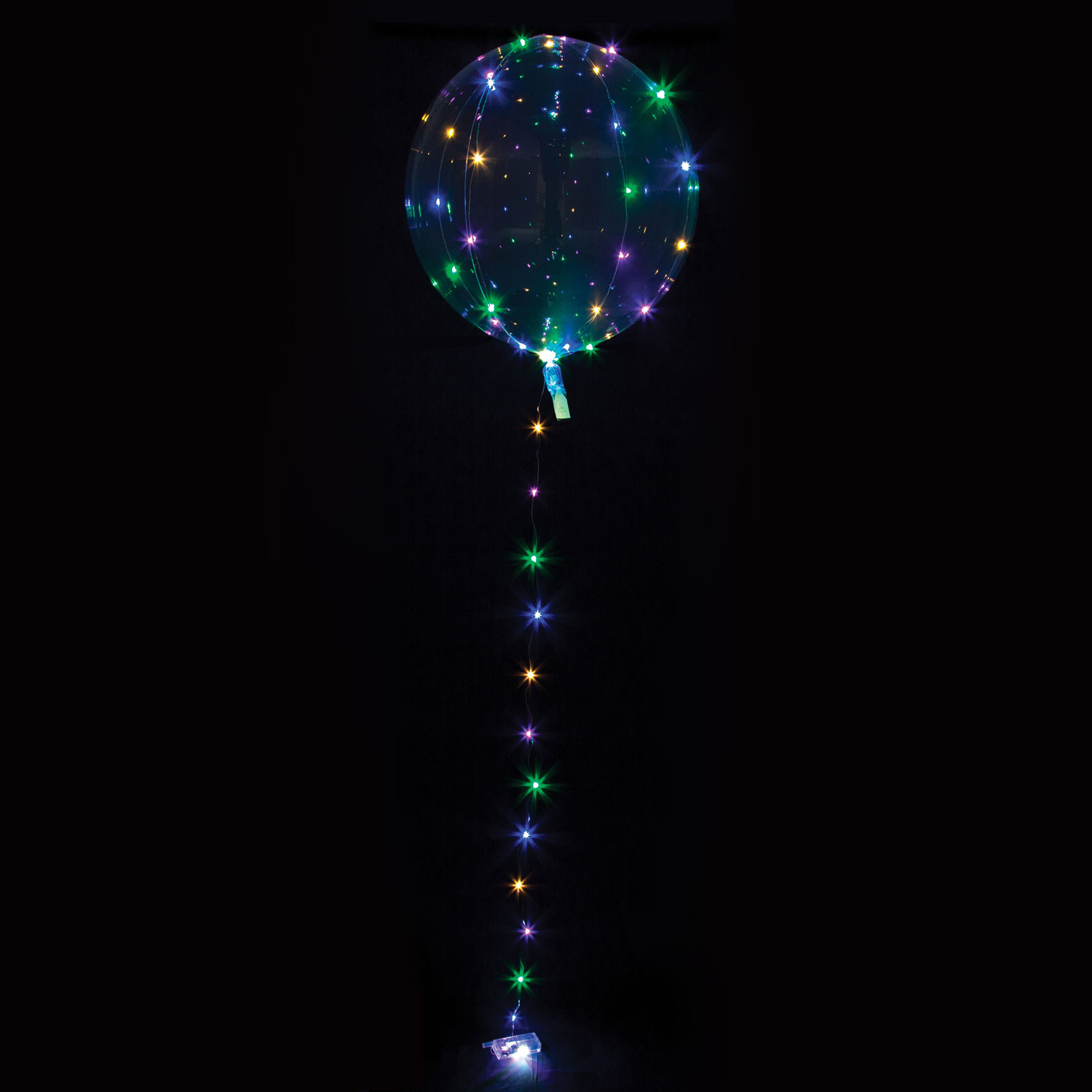 Crystal Clearz Multicolored 32-Inch LED Balloon | Card Factory