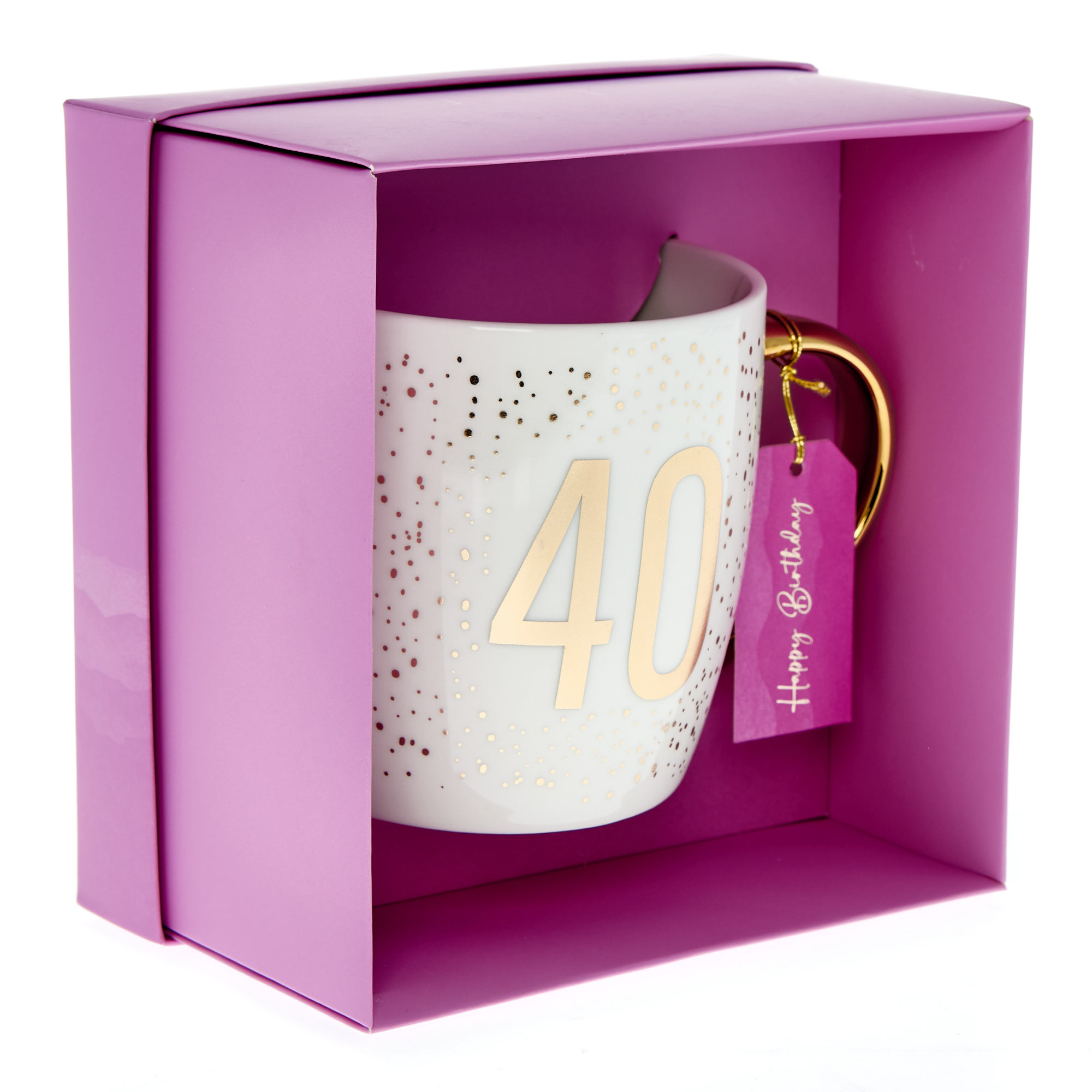 Gold Confetti 40th Birthday Mug