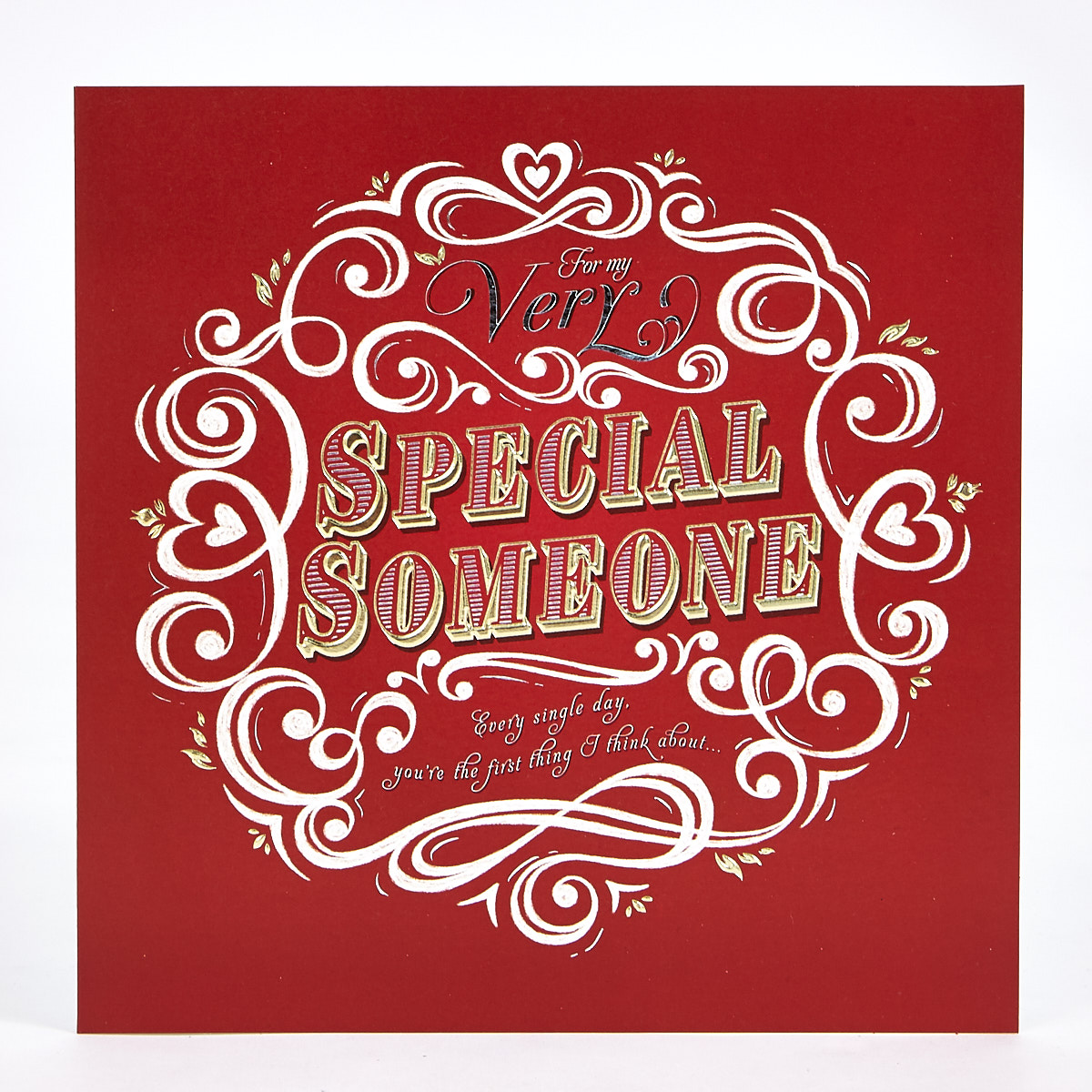 Valentine's Day Card - Platinum Collection Someone Special Text 