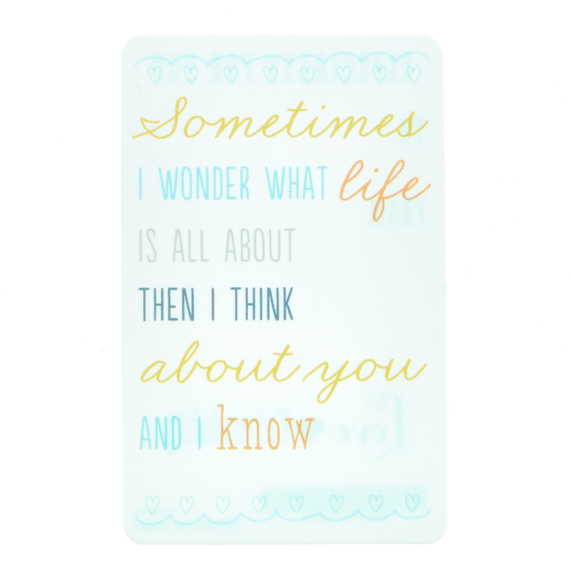 Keepsake Wallet Card - Then I Think About You