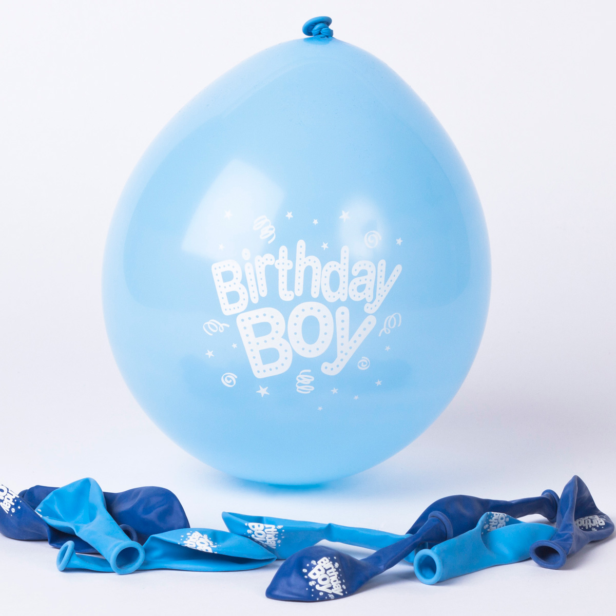 Blue Birthday Boy Small Latex Balloons, Pack Of 10
