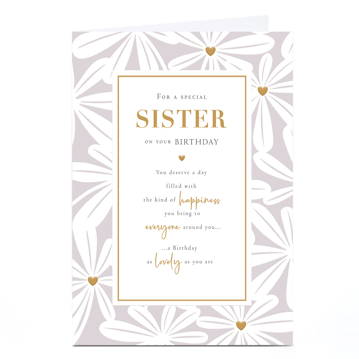 Personalised Birthday Card - A Birthday as Lovely as You Are, Sister