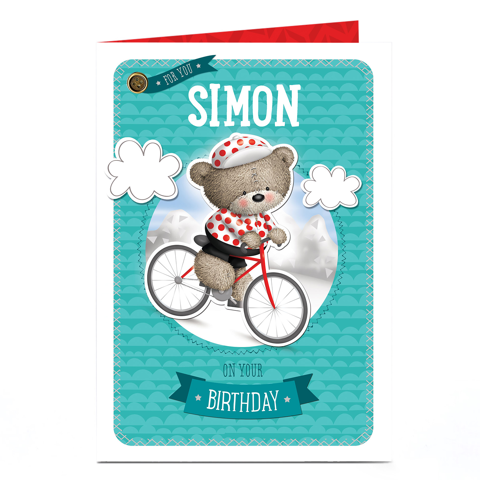 Personalised Hugs Birthday Card - Cyclist