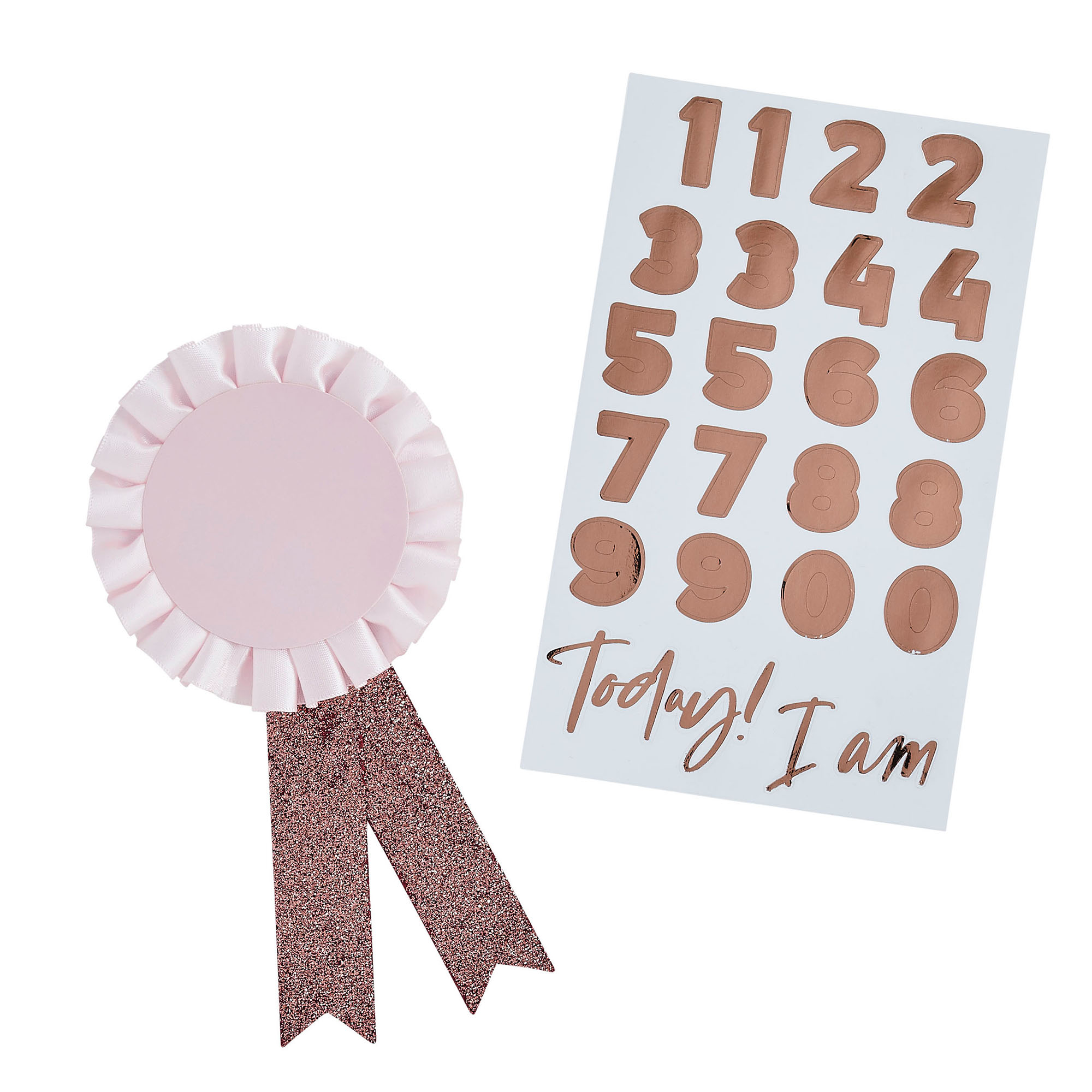Milestone Birthday Rosette Badge & Stickers