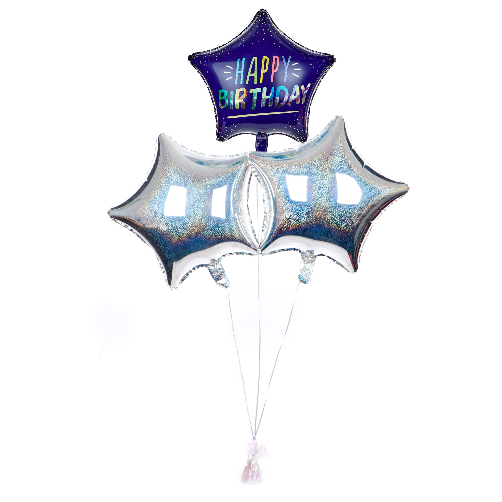 Star Happy Birthday Balloon Bouquet - DELIVERED INFLATED!